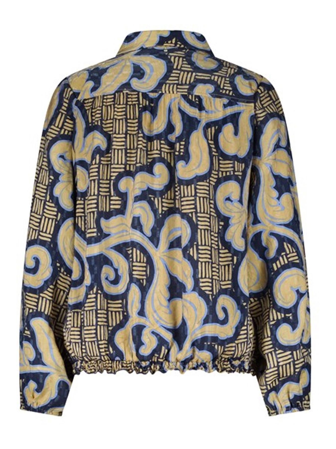 Tramontana Blouse Modern Rococo Tie Detail Print Blues 009995 2900156422023