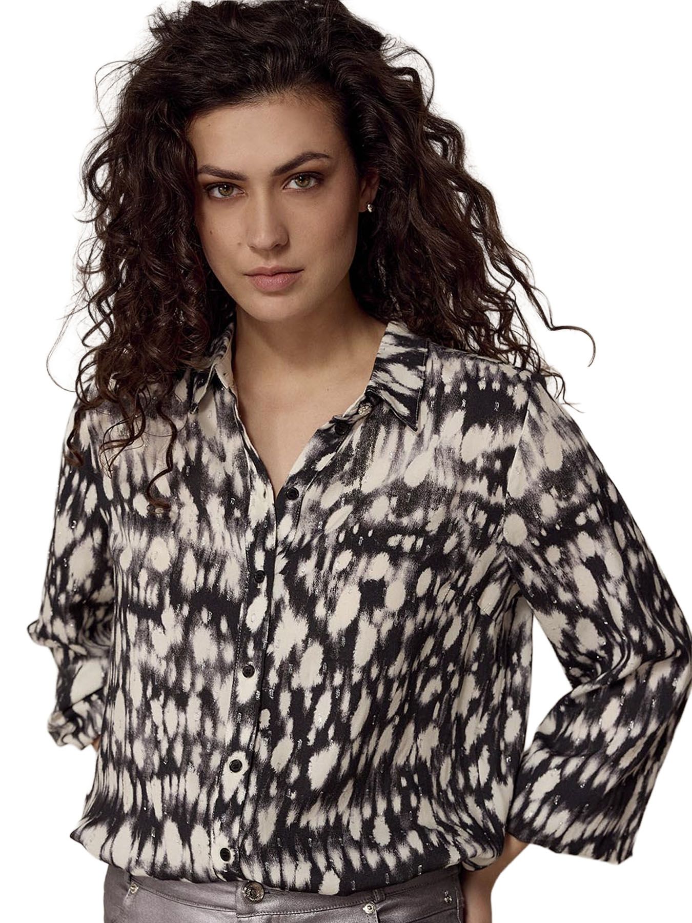 Tramontana Blouse Clouded Dots Print Blacks 009998 2900156424010 Tramontana Blouse Clouded Dots Print Blacks 009998 2900156424010