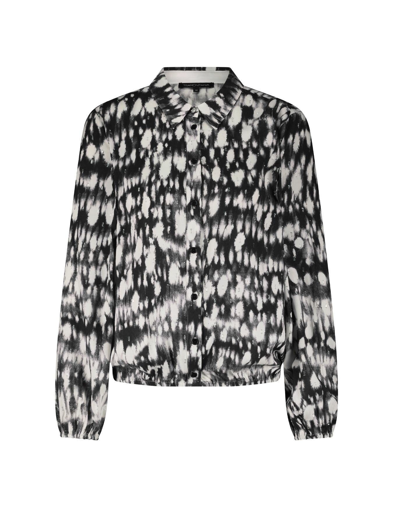 Tramontana Blouse Clouded Dots Print Blacks 009998 2900156424010 Tramontana Blouse Clouded Dots Print Blacks 009998 2900156424010