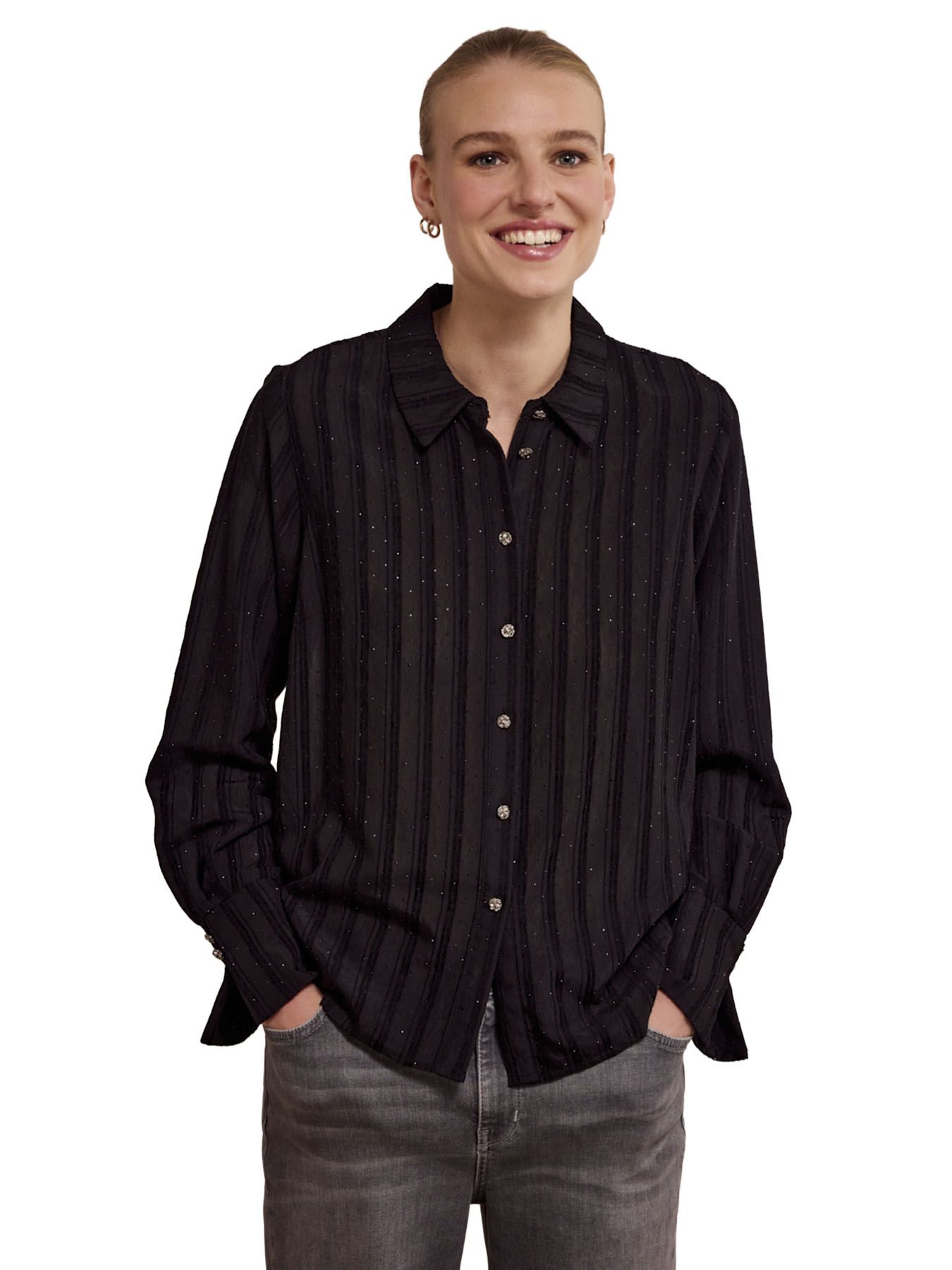 Tramontana Blouse Rhinestones Black 009000 2900156425031 Tramontana Blouse Rhinestones Black 009000 2900156425031