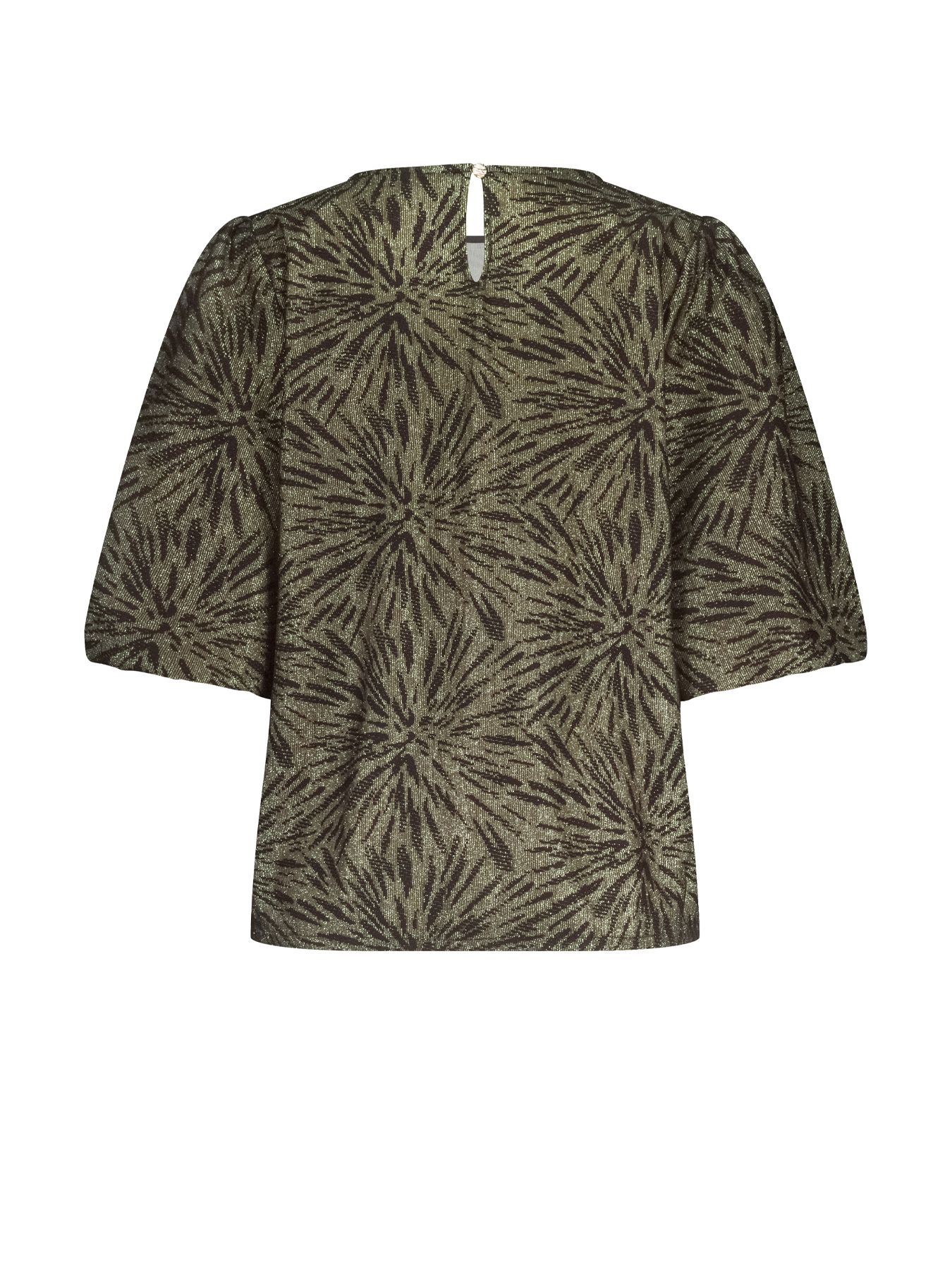 Tramontana Puff-Sleeve Top Sparkling Pattern Black 009000 2900156432046 Tramontana Puff-Sleeve Top Sparkling Pattern Black 009000 2900156432046