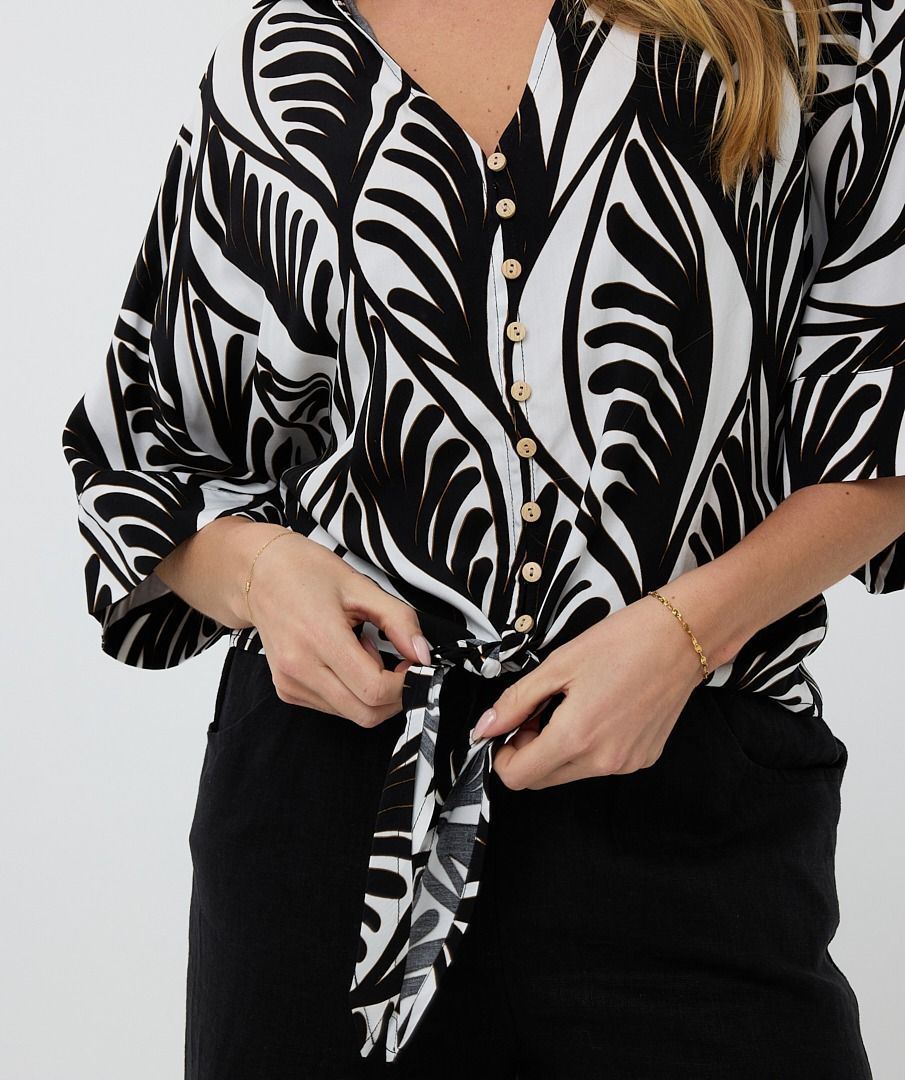 Esqualo Blouse knot Summer vibes 999 print 2900156440140