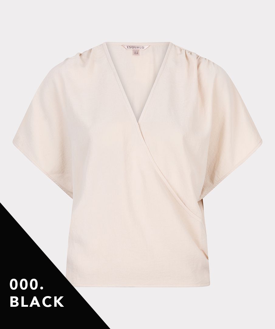 Esqualo Top overlap crinkle 000 black 2900156442120