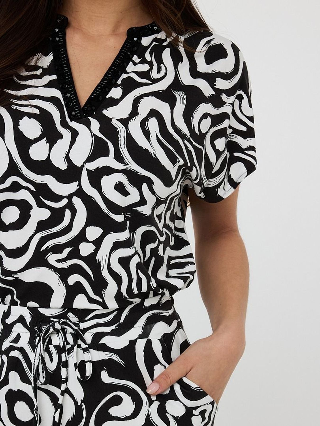 Esqualo Top beads Playful Print SJ 999 print 2900156444070 Esqualo Top beads Playful Print SJ 999 print 2900156444070