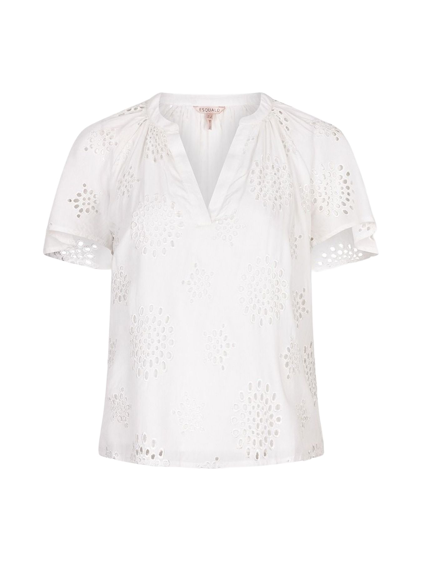 Esqualo Blouse allover embroidery 120 off white 2900156446135