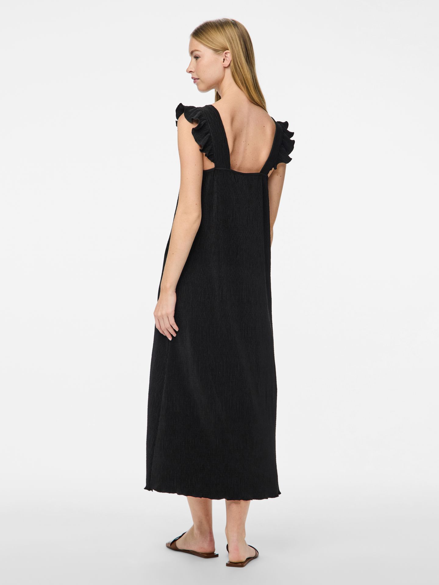 Pieces PCFLORA STRAP FLOUNCE DRESS JRS BC Black 2900156455021