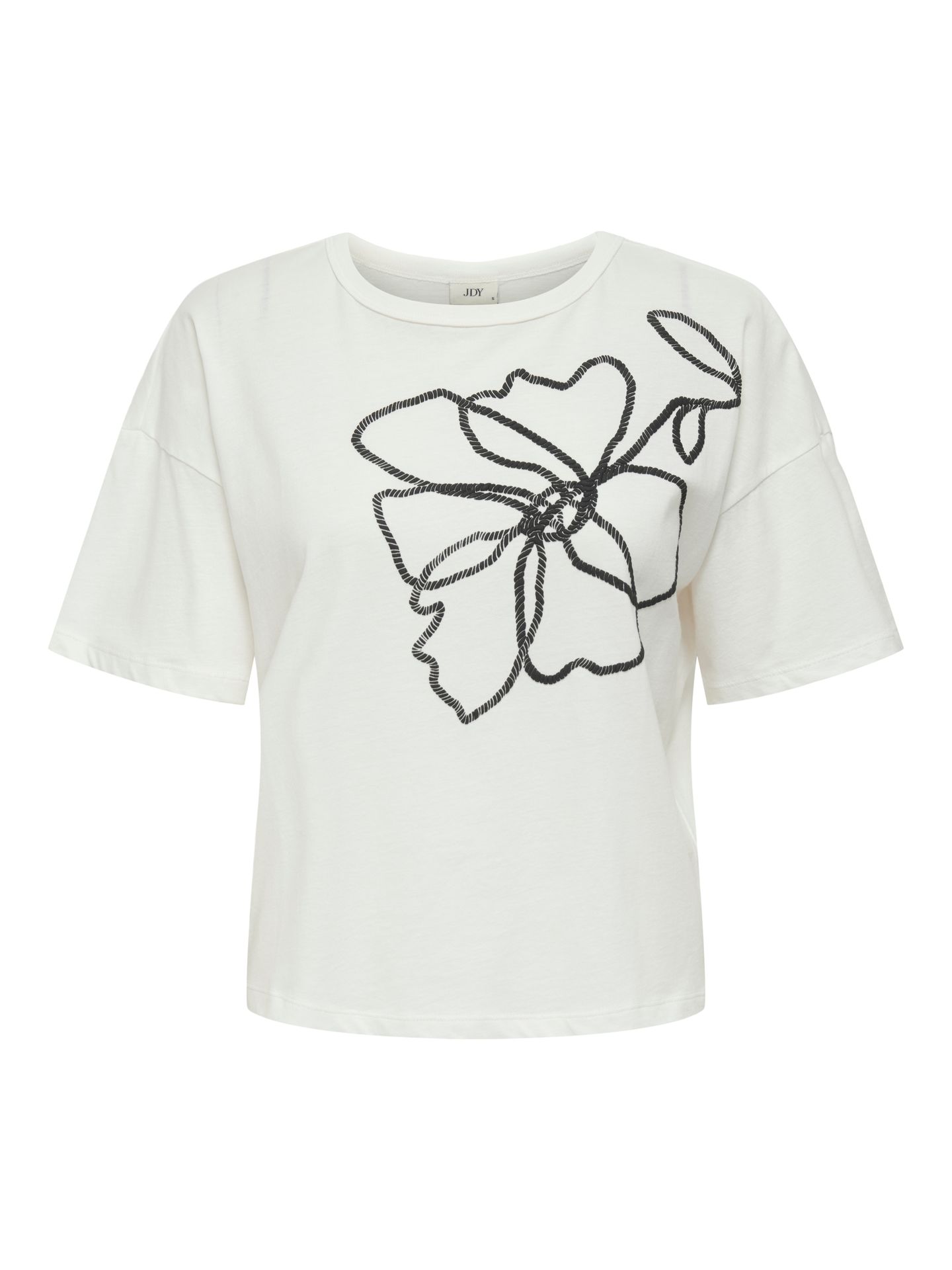 Only JDYSTAY S/S PRINT TOP JRS Cloud Dancer/FLOWER ATTACHMENT 2900156461022
