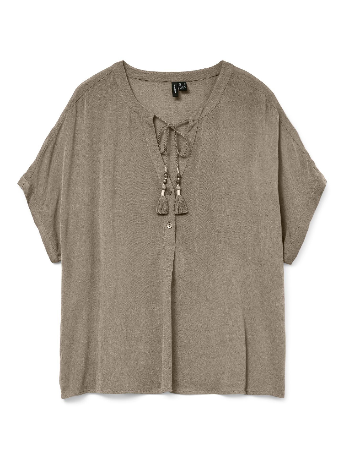 Vero Moda VMBENTE SS WIDE TOP WVN GA Silver Mink 2900156466010