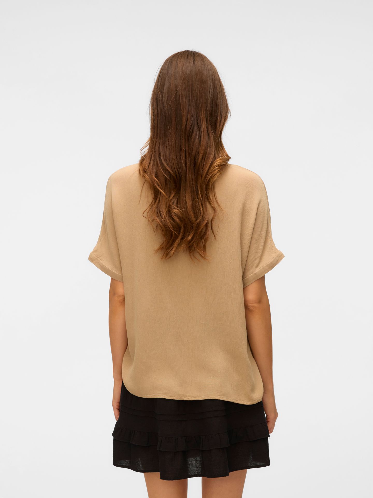 Vero Moda VMBENTE SS WIDE TOP WVN GA Silver Mink 2900156466027