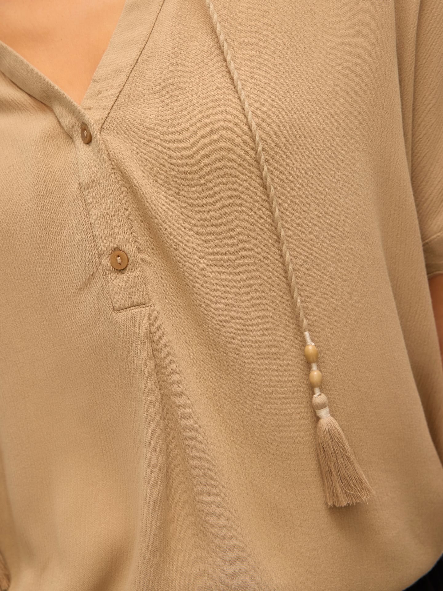 Vero Moda VMBENTE SS WIDE TOP WVN GA Silver Mink 2900156466027