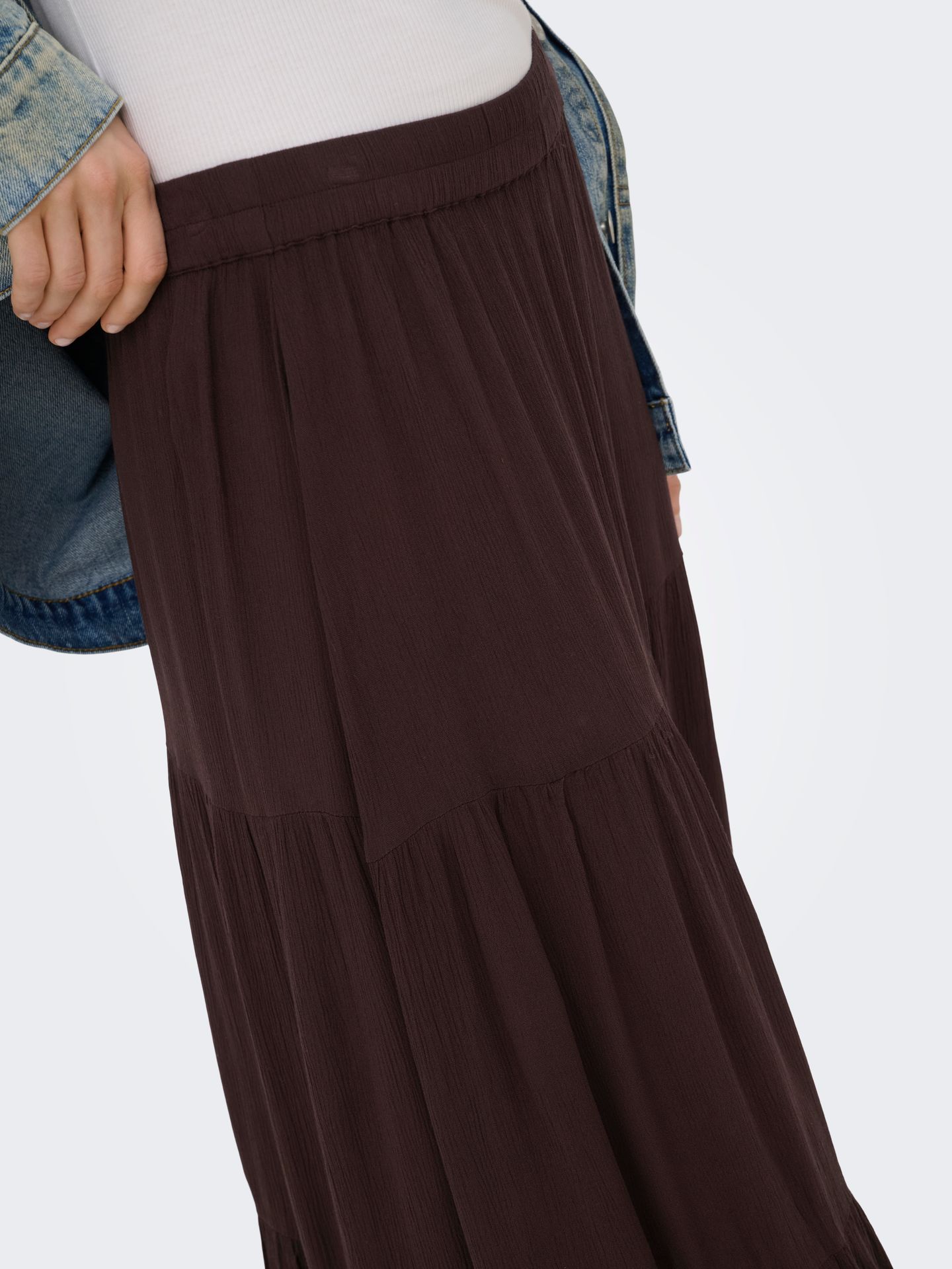 Only ONLMIKKA LIFE LONG SKIRT WVN NOOS Black Coffee 2900166289029