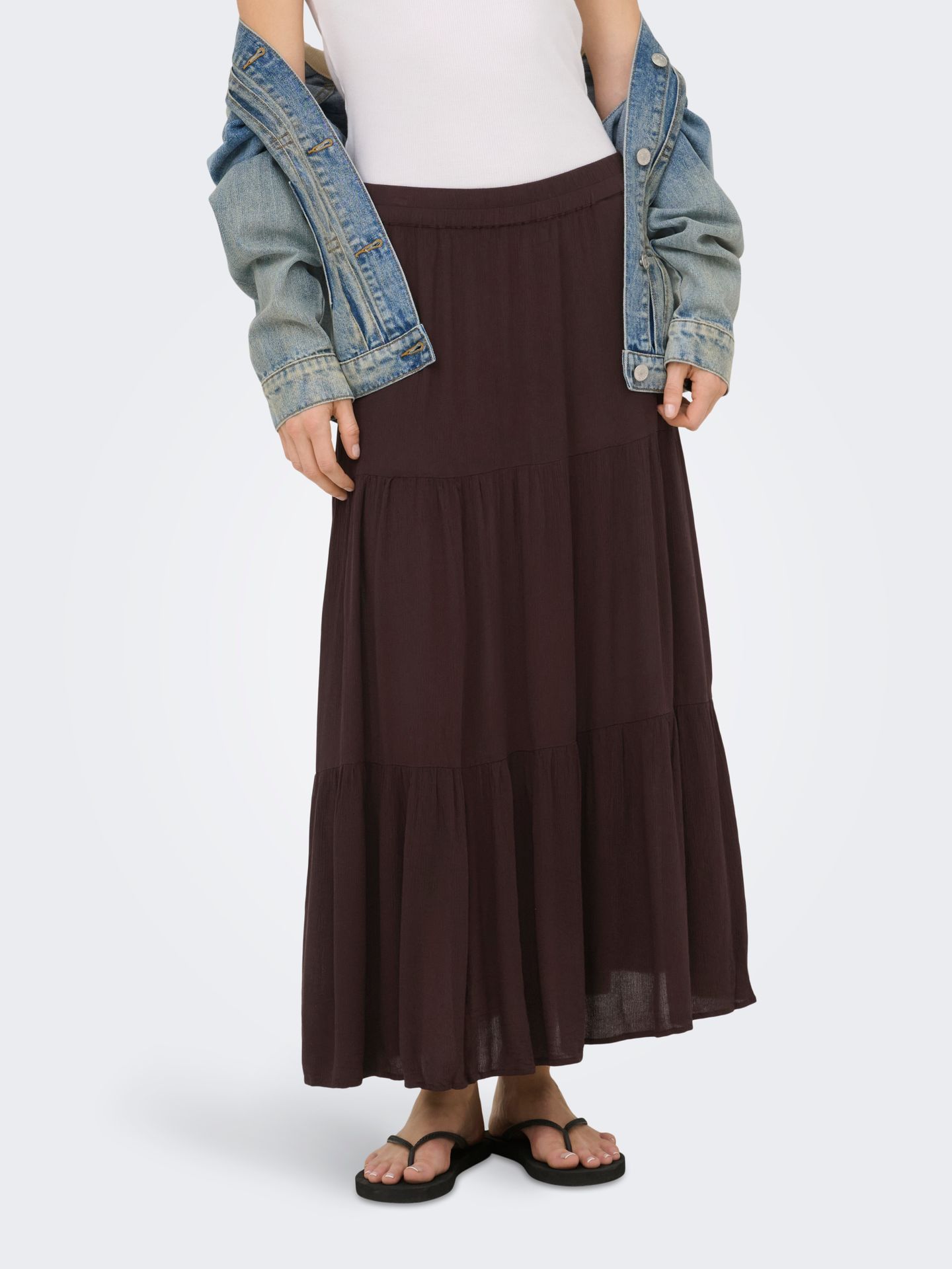 Only ONLMIKKA LIFE LONG SKIRT WVN NOOS Black Coffee 2900166289029