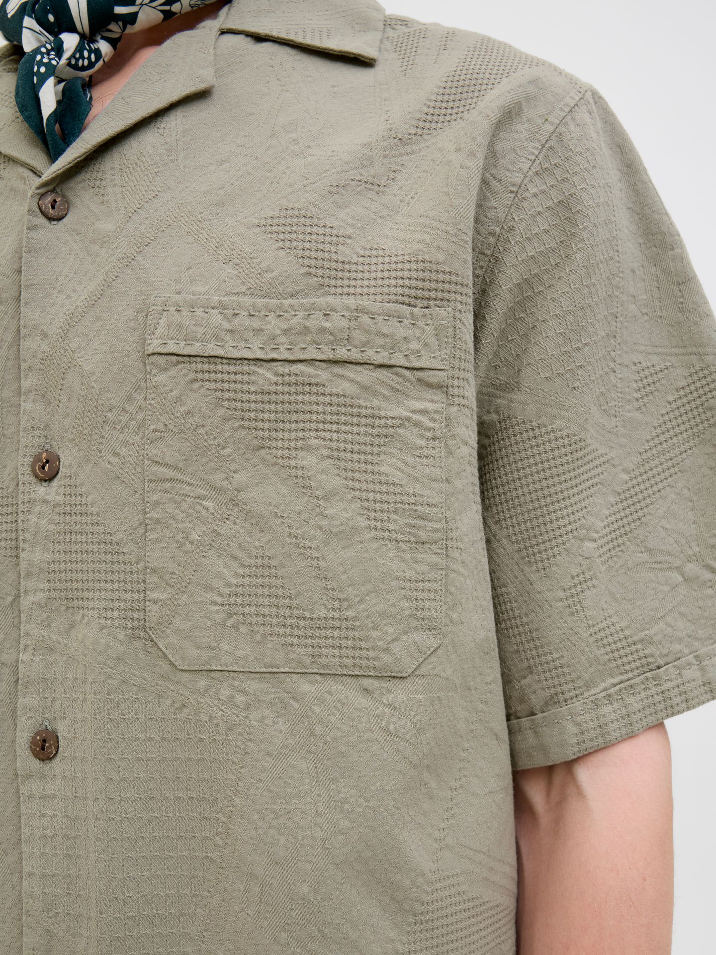 Jack & Jones JPRBLULUKE JACQUARD RESORT S/S SHIR Elmwood 2900156486018