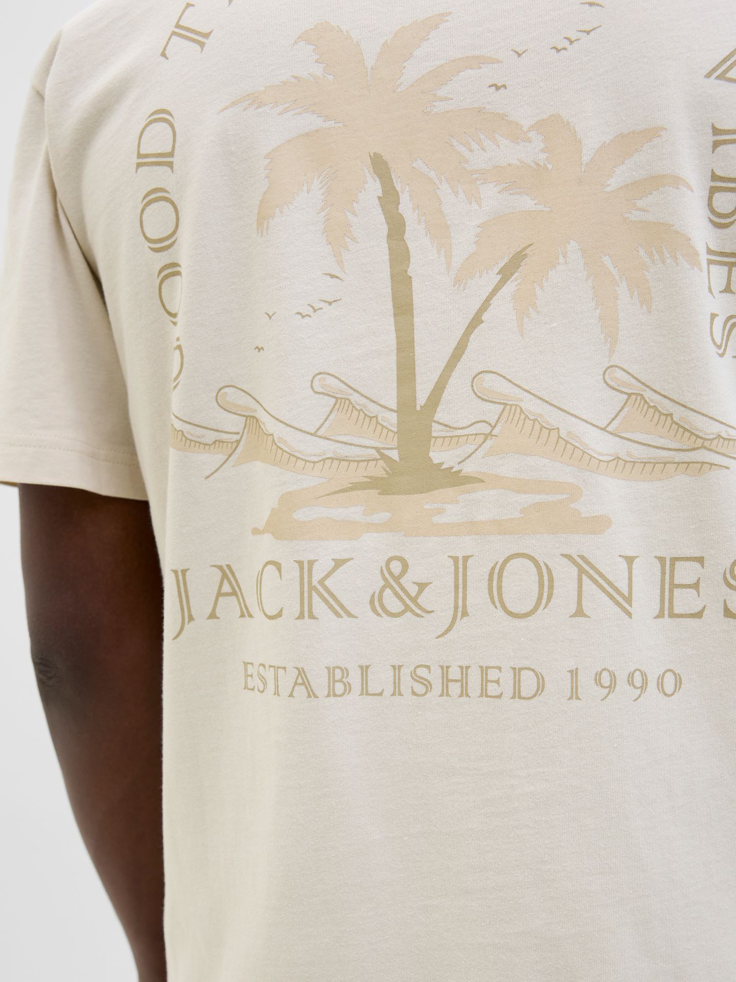 Jack & Jones JJSUMMER VIBES TEE SS CREW NECK LN Moonbeam 2900156482041