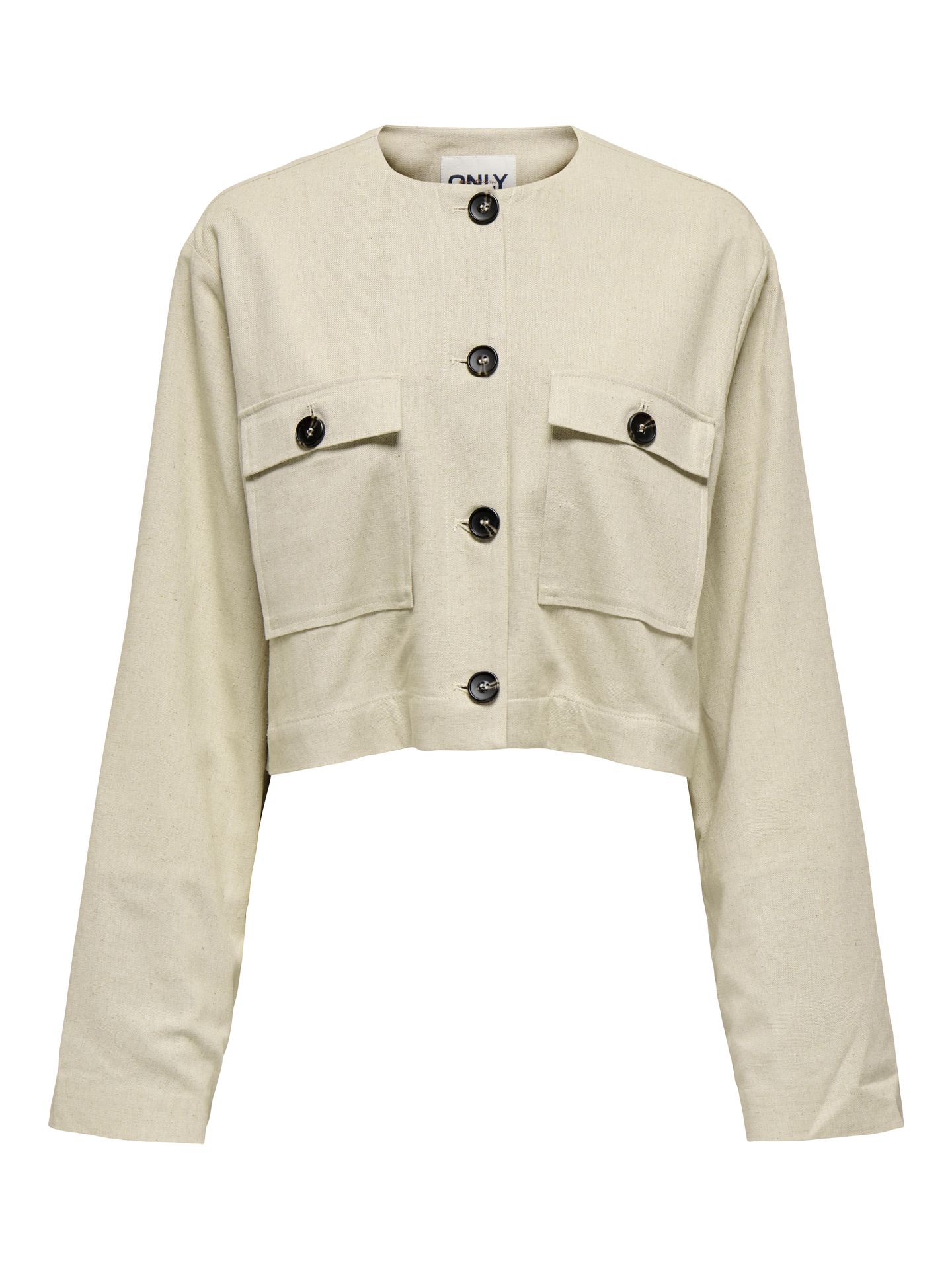 Only ONLPAMPA L/S LINEN BL JACKET PNT French Oak/W BLUE STRIP 2900156488050