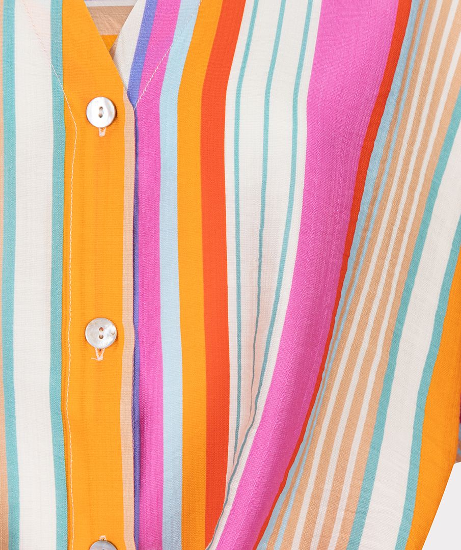 Esqualo Blouse knot striped 999 print 2900156491142