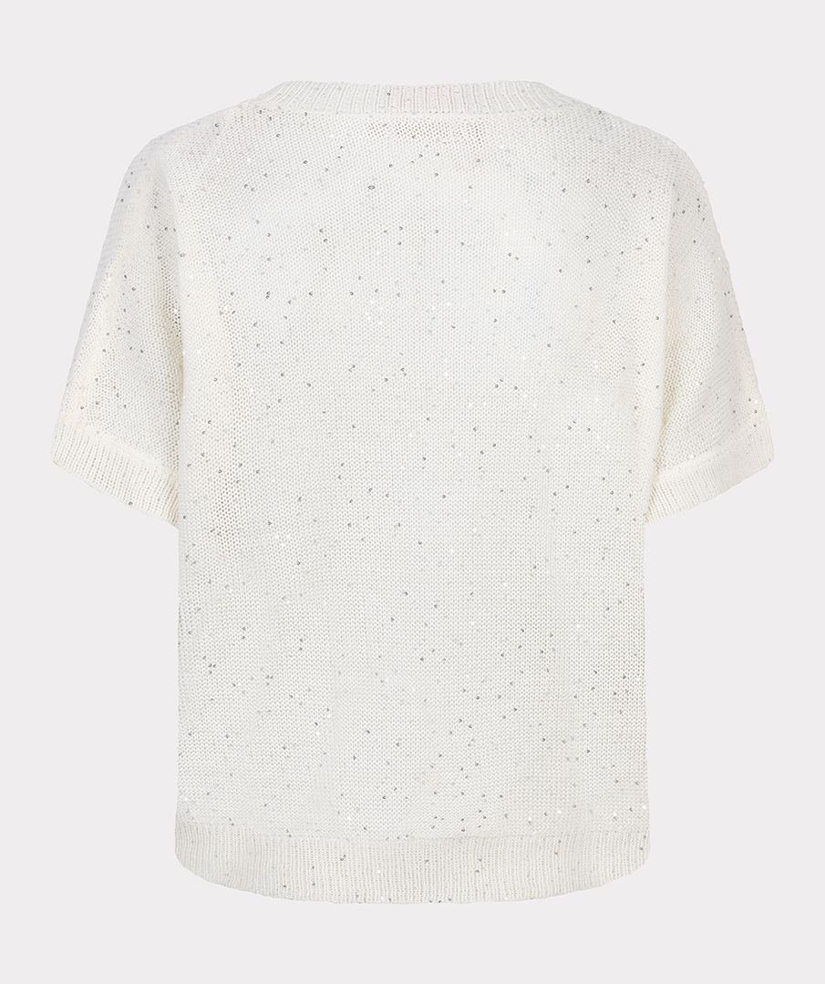 Esqualo Sweater embroidery flowers 120 off white 2900156495072