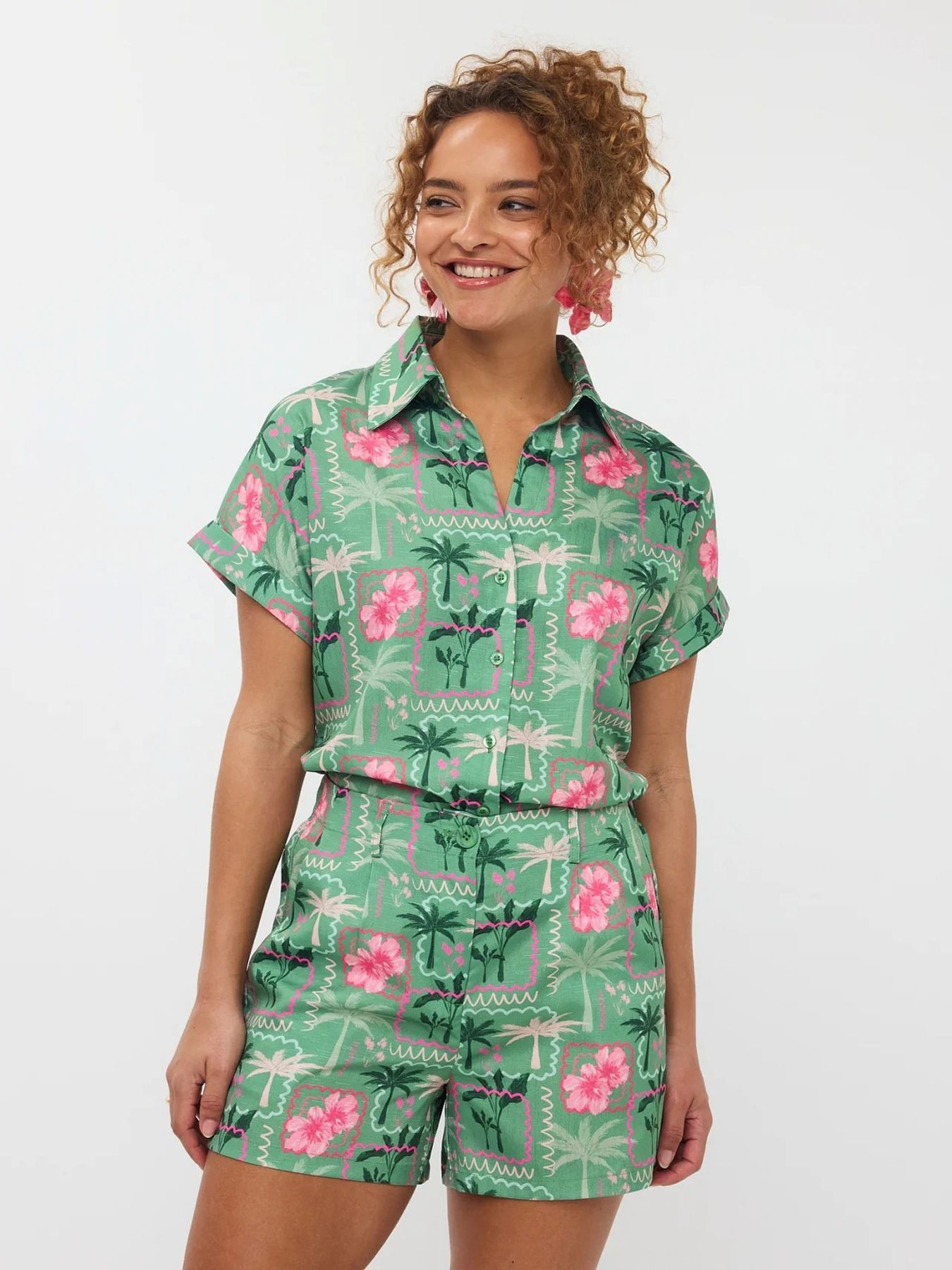 Ydence Blouse Tina Green Palms 2900156505030