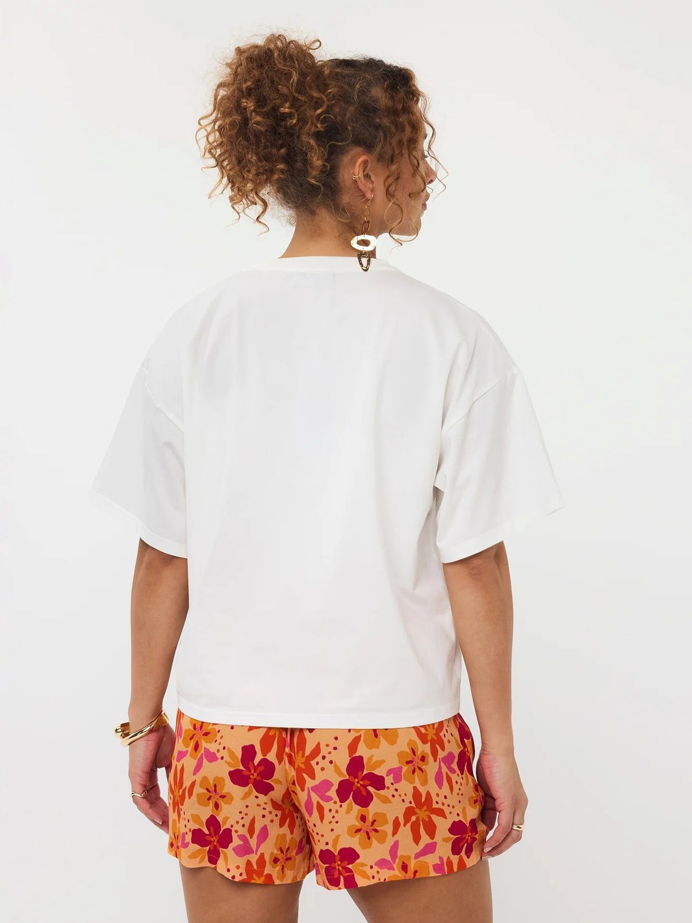 Ydence T-shirt Palm trees Off white/multi 2900156508062