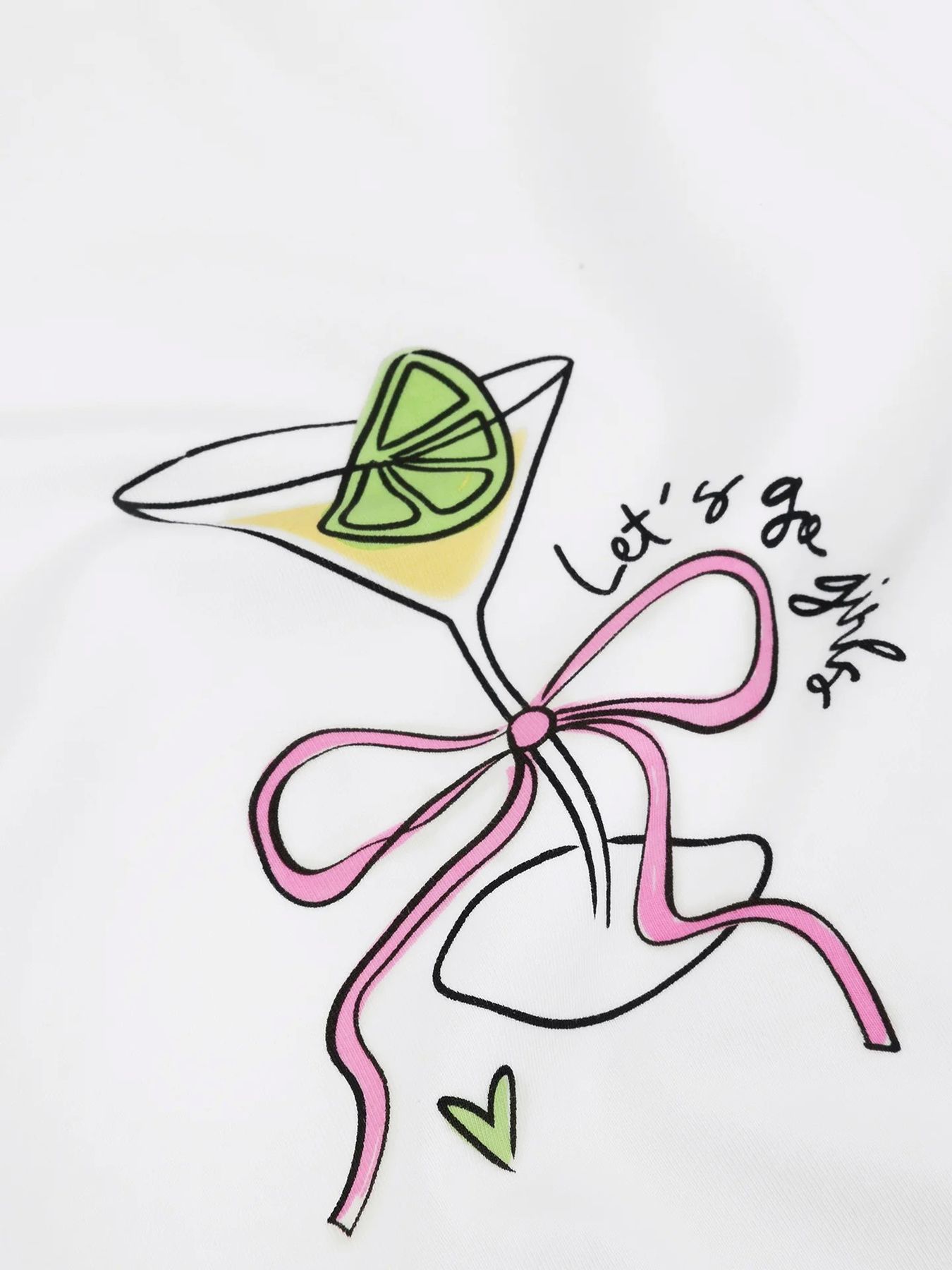 Ydence T-shirt lets go girls off white 2900156510041