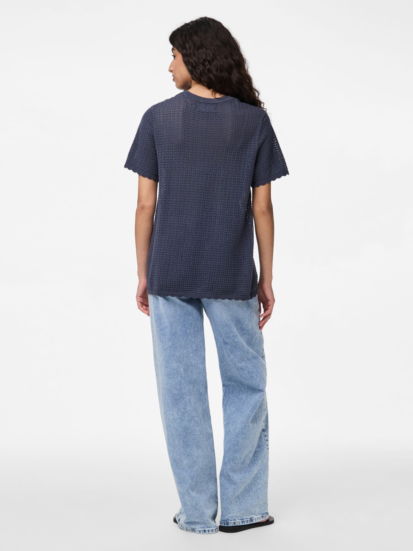 Pieces PCSCOUT SS O-NECK KNIT BC Ombre Blue 2900156515015