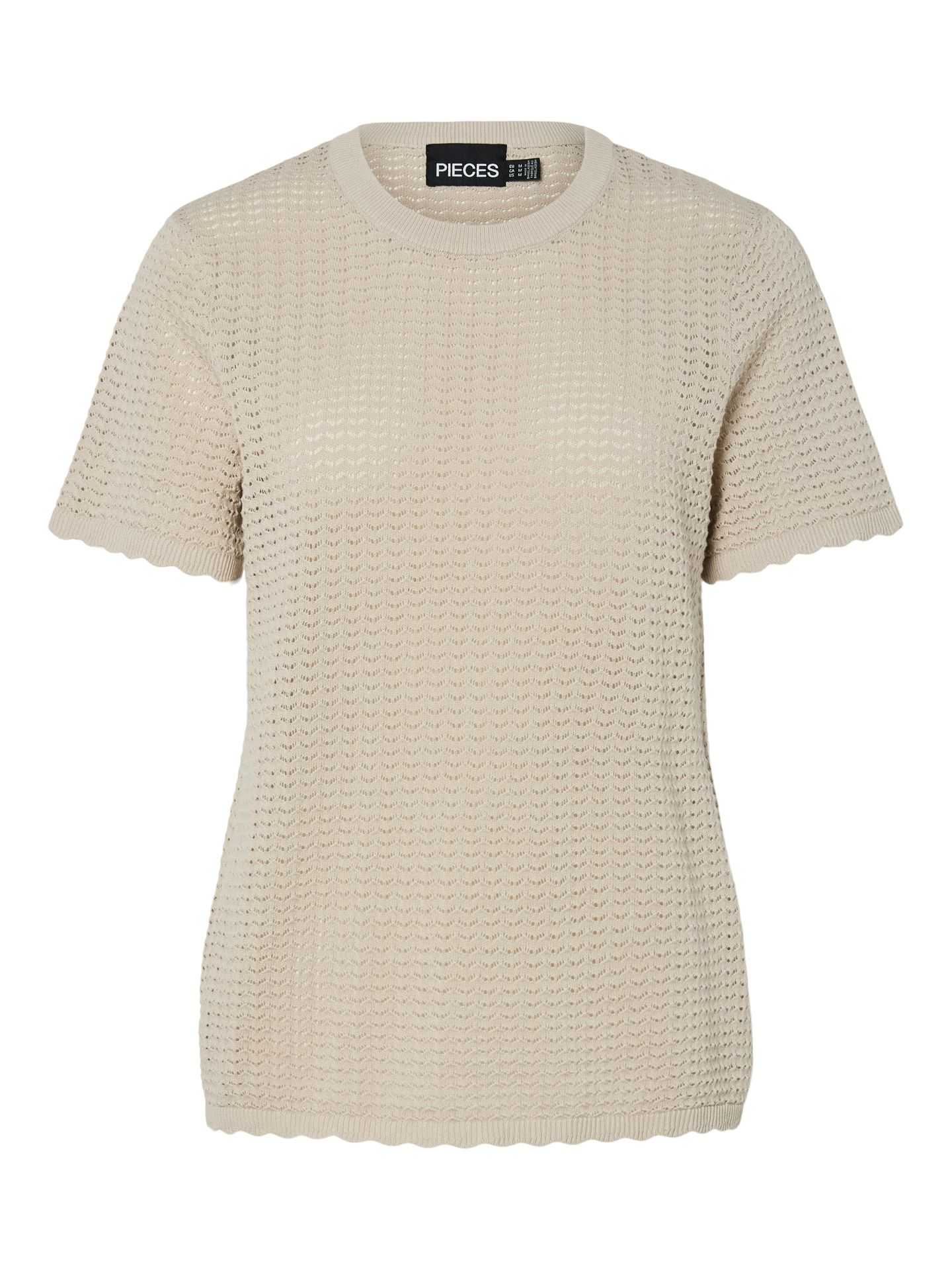 Pieces PCSCOUT SS O-NECK KNIT BC Silver Gray 2900156516050