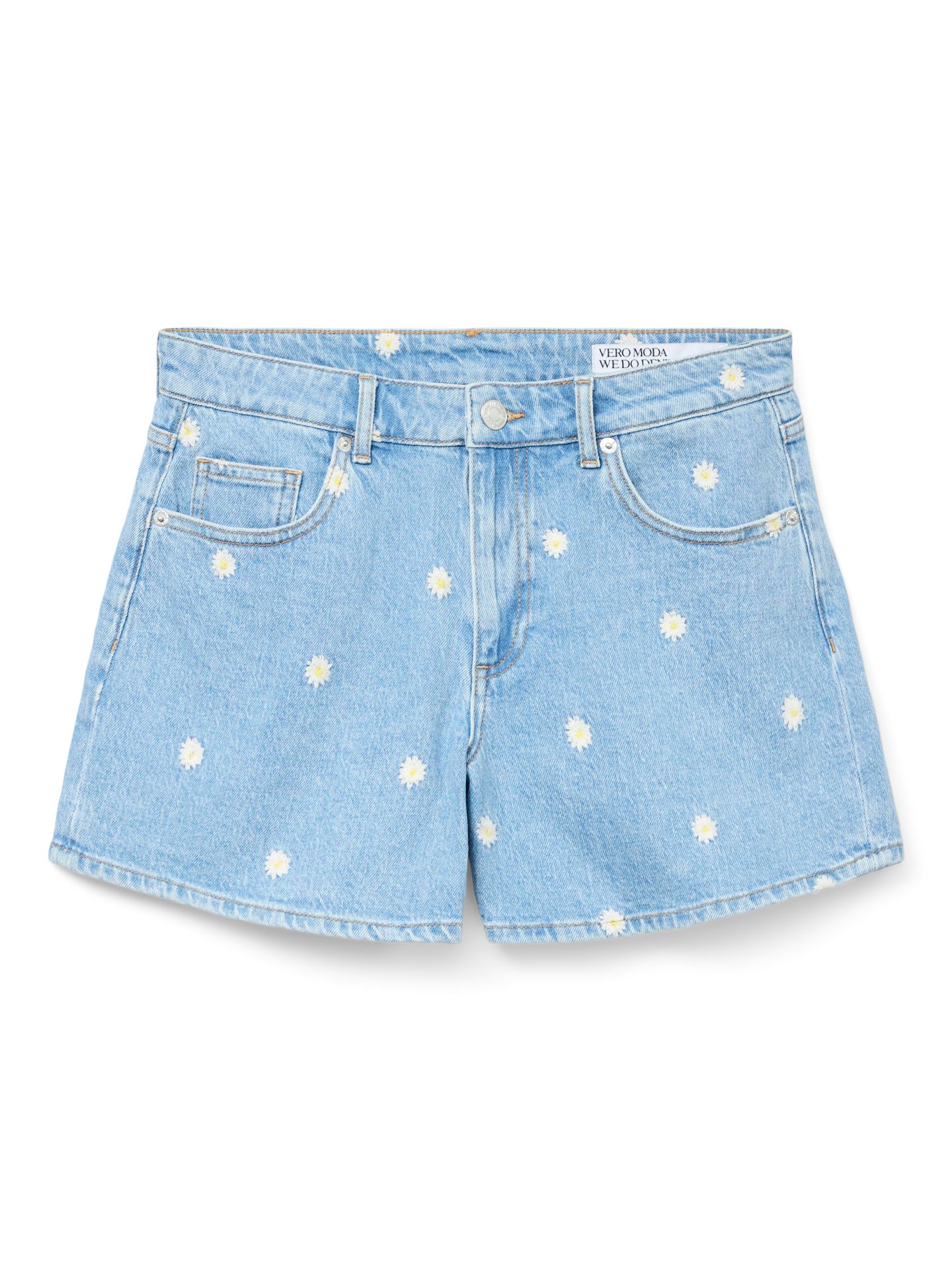 Vero Moda VMTESS MR SHORT DNM DAISY SHORTS Light Blue Denim/DAISY 2900156519020