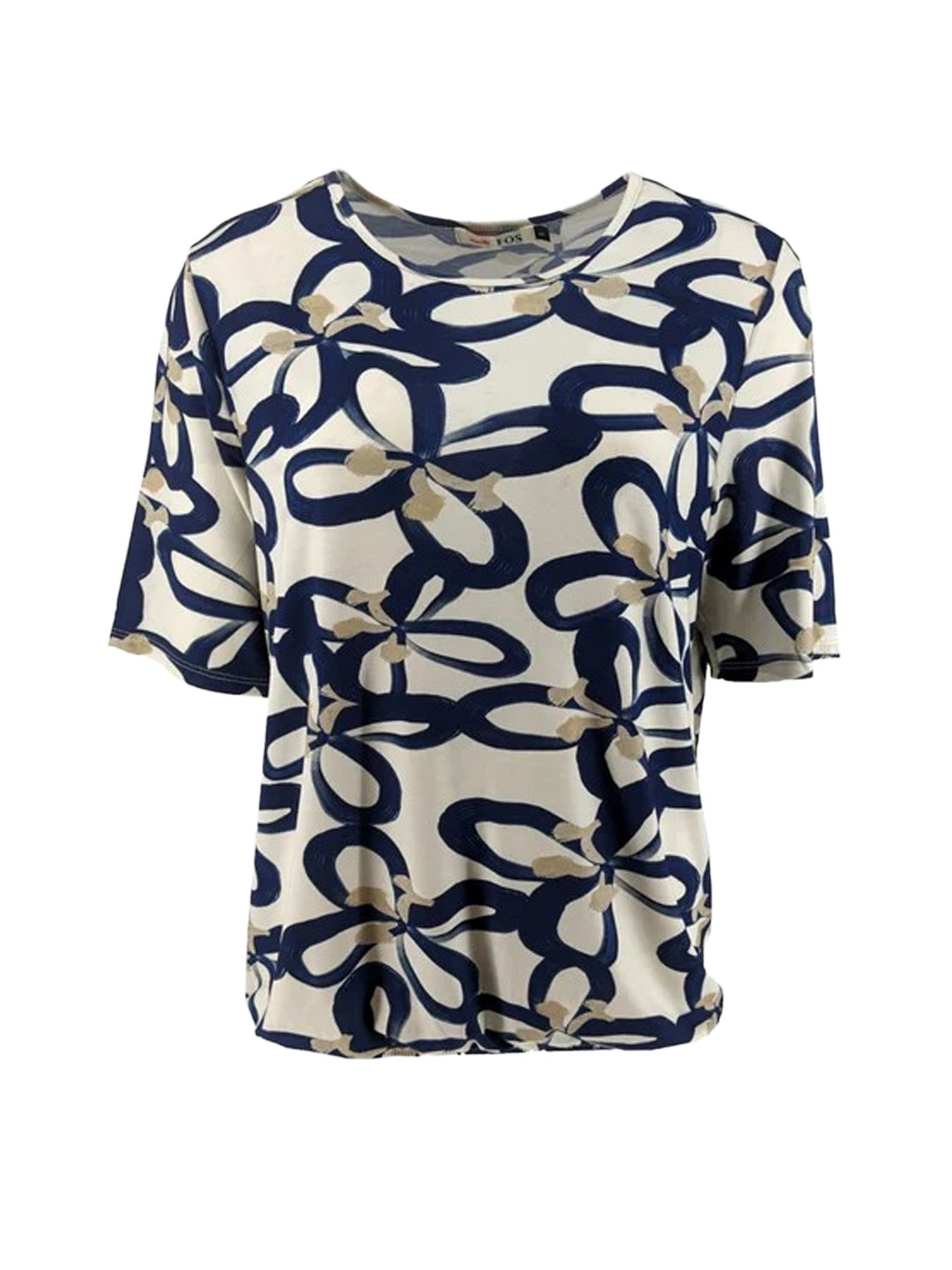 Fos Fashion 6980 Sisi bloem minimal Navy 2900156522044