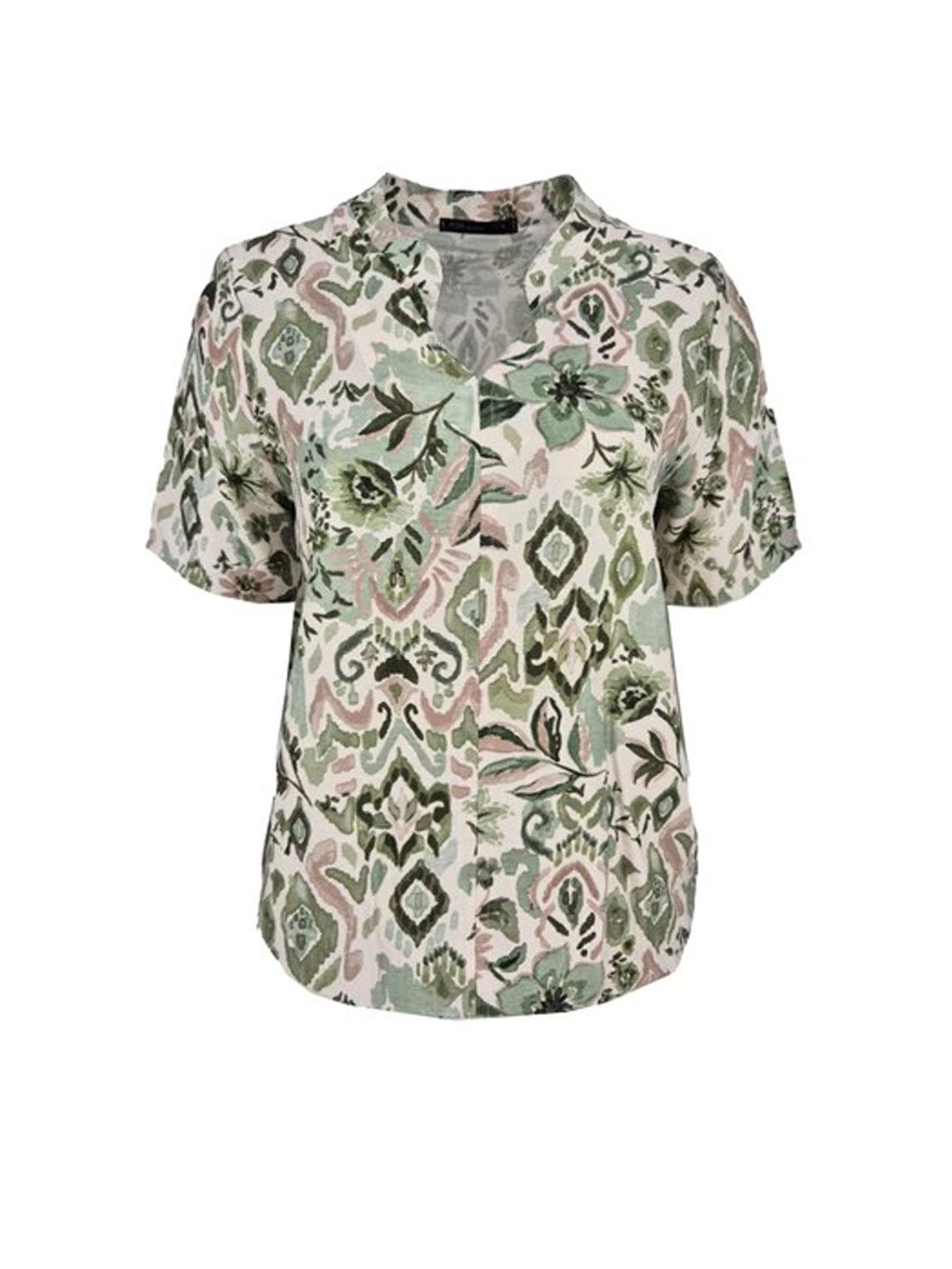 Fos Fashion 7359 Top Doortje bloem ikat Army 2900156540086