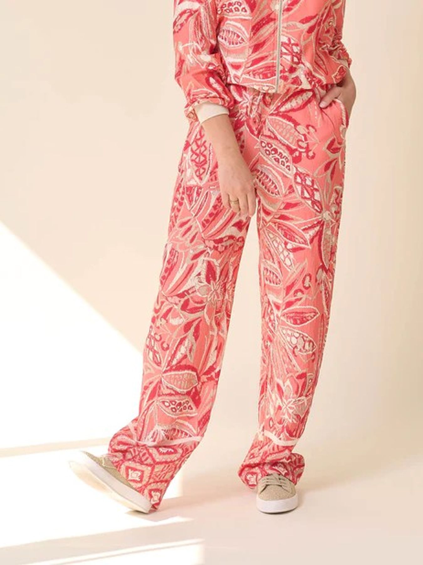 Fos Fashion 7385 Broek Rikki begonia Coraal 2900156533071