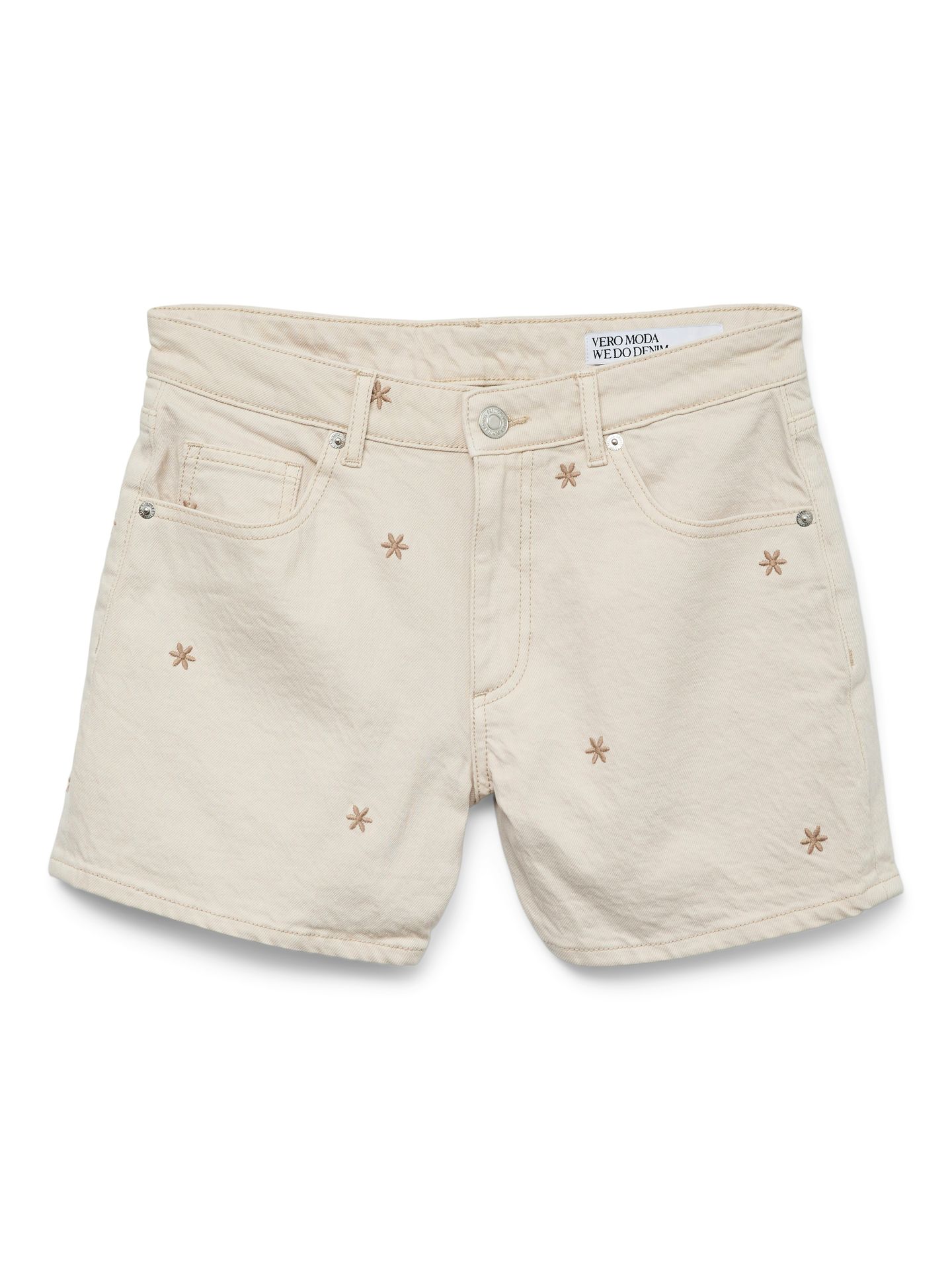 Vero Moda VMTESS MR ECRU FLOWER SHORTS Ecru/SILVER MINK FLOWER 2900156542042