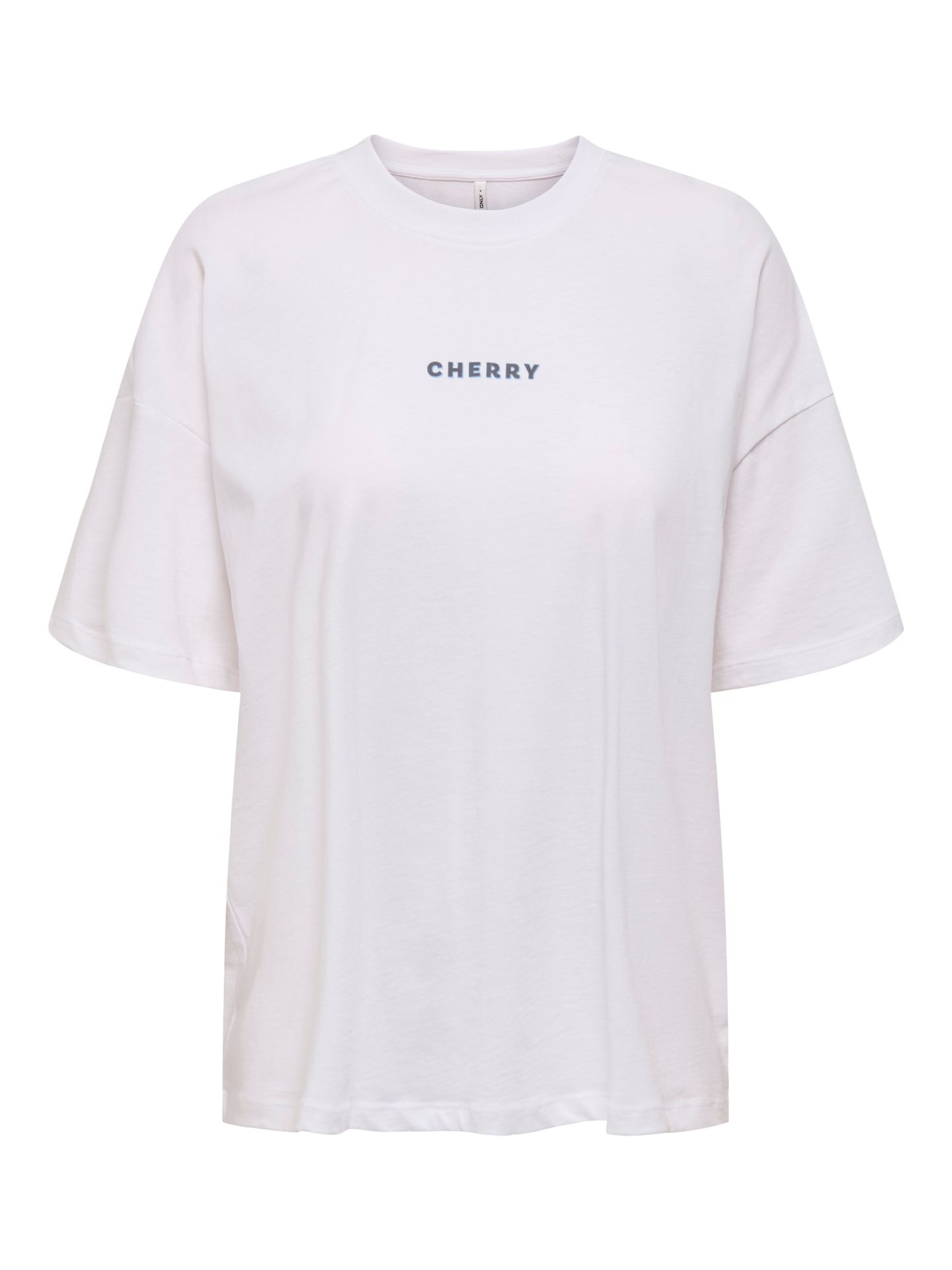 Only ONLCARRIE LIFE S/S CHERRY TOP BOX J Bright White/HEART 00113324-EKA26011400000290