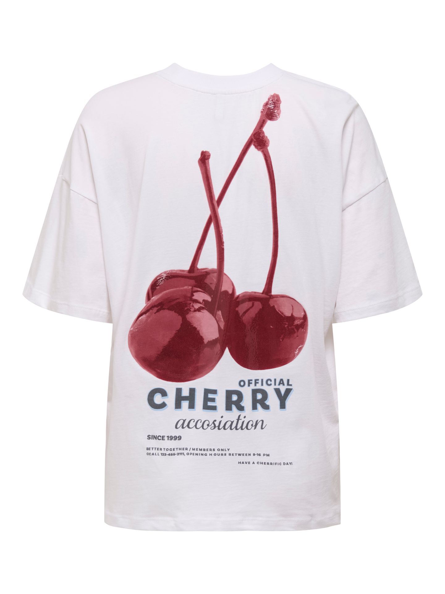 Only ONLCARRIE LIFE S/S CHERRY TOP BOX J Bright White/HEART 2900156556056 Only ONLCARRIE LIFE S/S CHERRY TOP BOX J Bright White/HEART 2900156556056