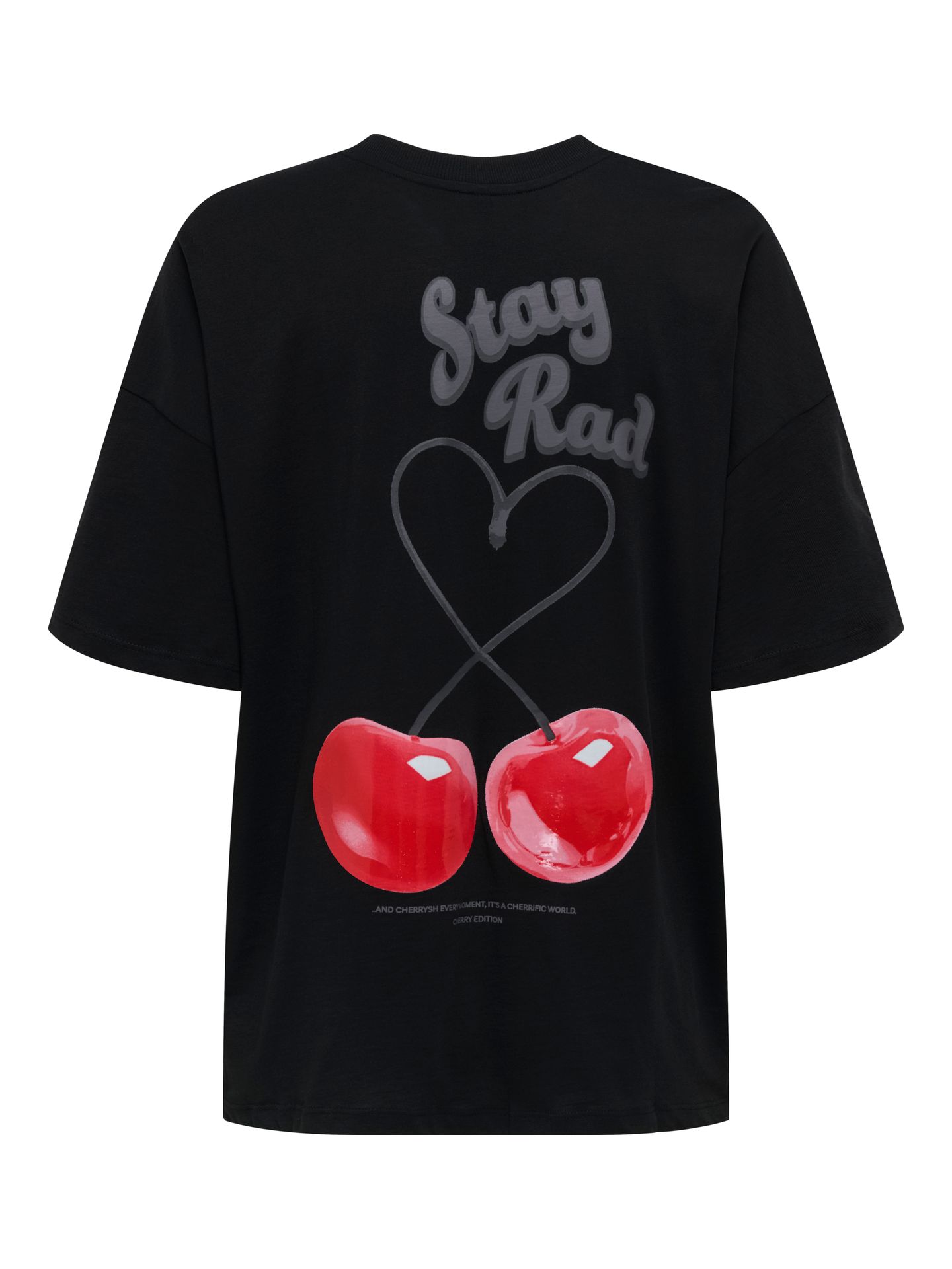Only ONLCARRIE LIFE S/S CHERRY TOP BOX J Black/Rad 2900156555042