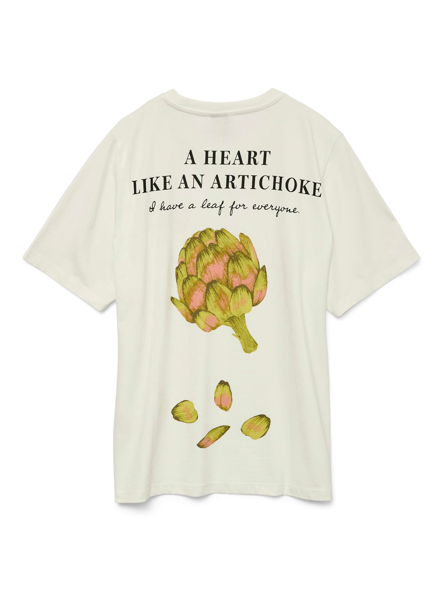 Vero Moda VMAYA CATY SS TOP BOX JRS GA Snow White/Artichoke 2900156566031