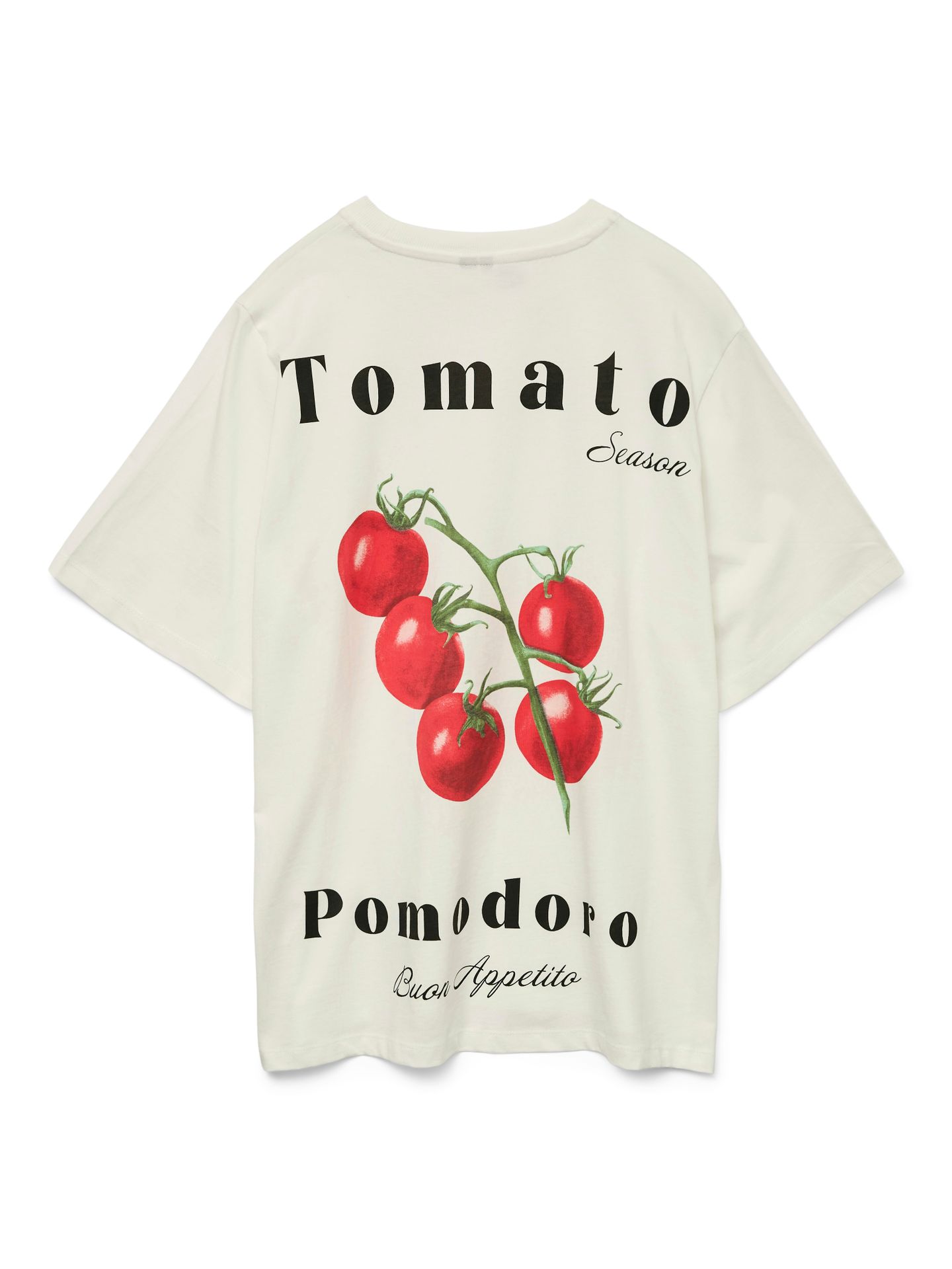 Vero Moda VMAYA CATY SS TOP BOX JRS GA Snow White/Tomato 2900156565041