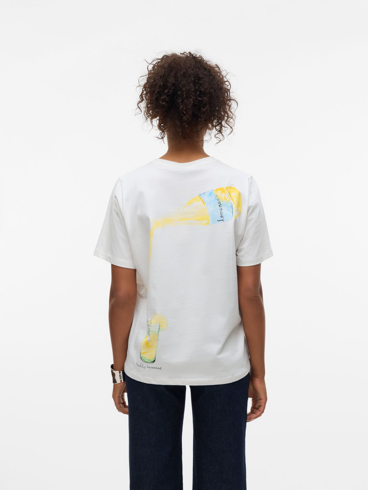 Vero Moda VMAYA CATY SS TOP BOX JRS GA Snow White/Lemonade 2900156564037