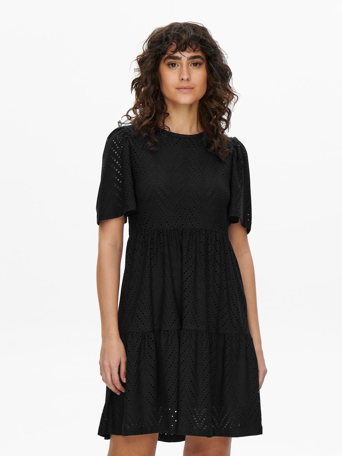 Only JDYCARLA CATHINKA S/S DRESS JRS NOO Black 2900156570045