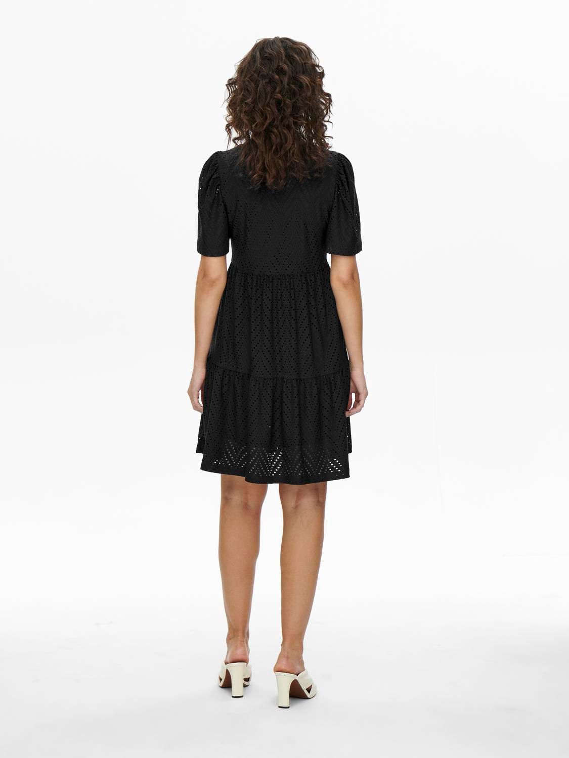 Only JDYCARLA CATHINKA S/S DRESS JRS NOO Black 2900156570045