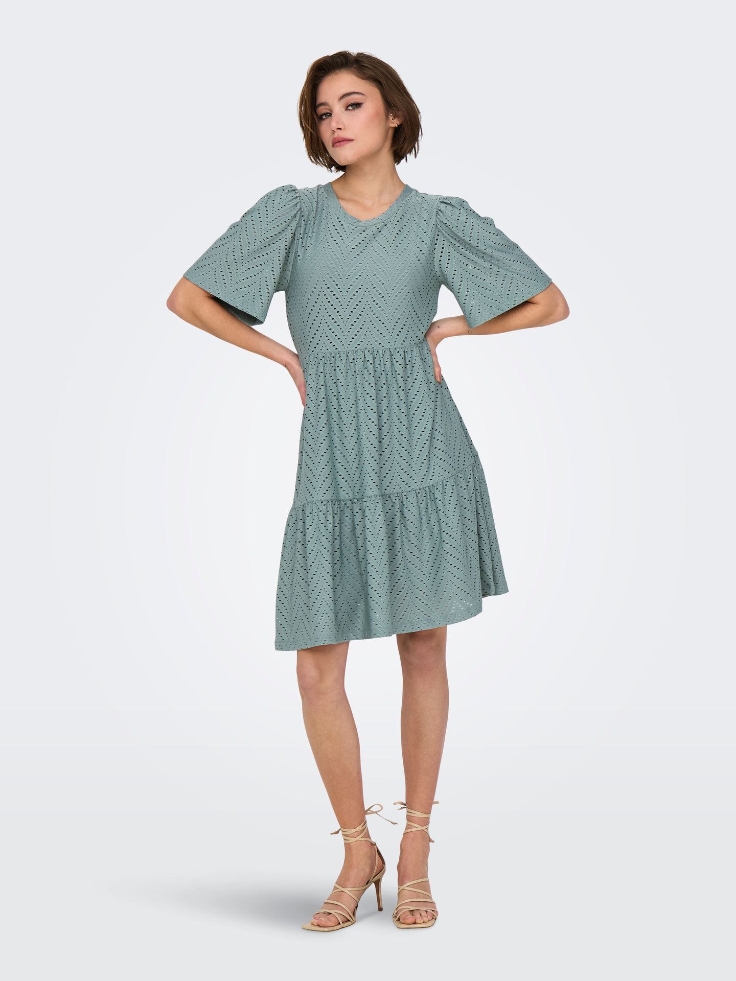 Only JDYCARLA CATHINKA S/S DRESS JRS NOO Chinois Green 2900156567045