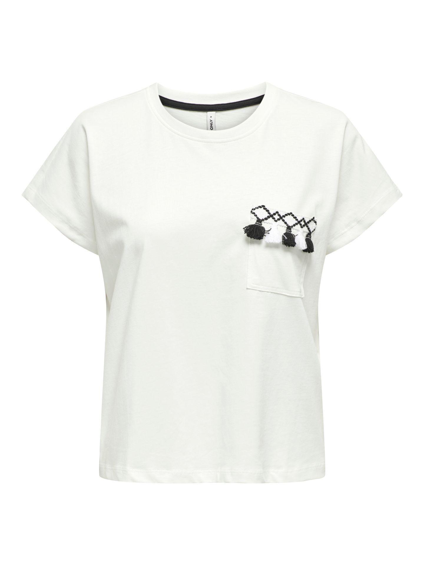 Only ONLJILL LIFE S/S TOP BOX JRS Cloud Dancer/NAVAL ACADEMY 2900156572049