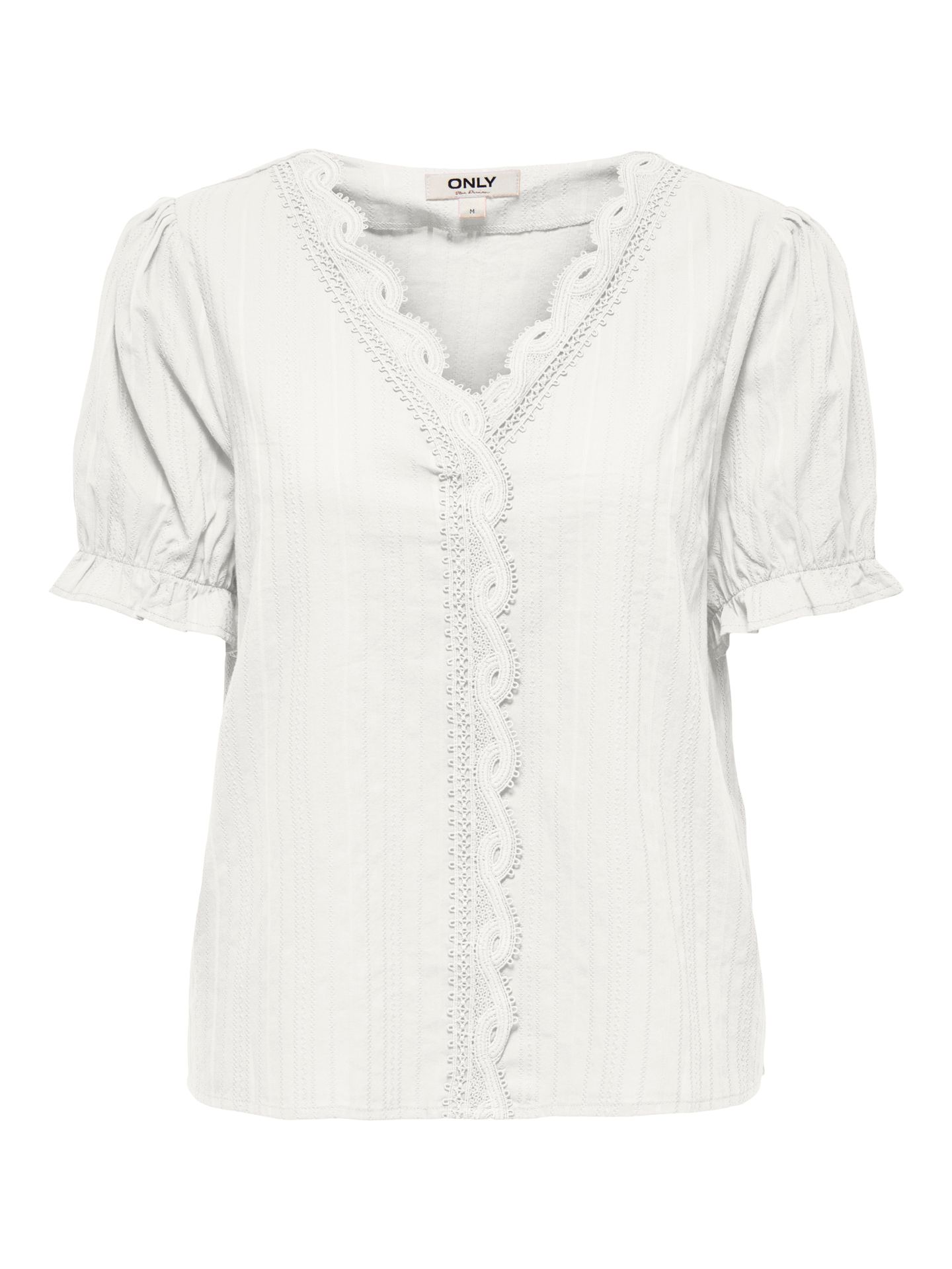 Only ONLERIKA SS V-NECK TOP WVN CS Cloud Dancer 00113332-EKA26011400000019