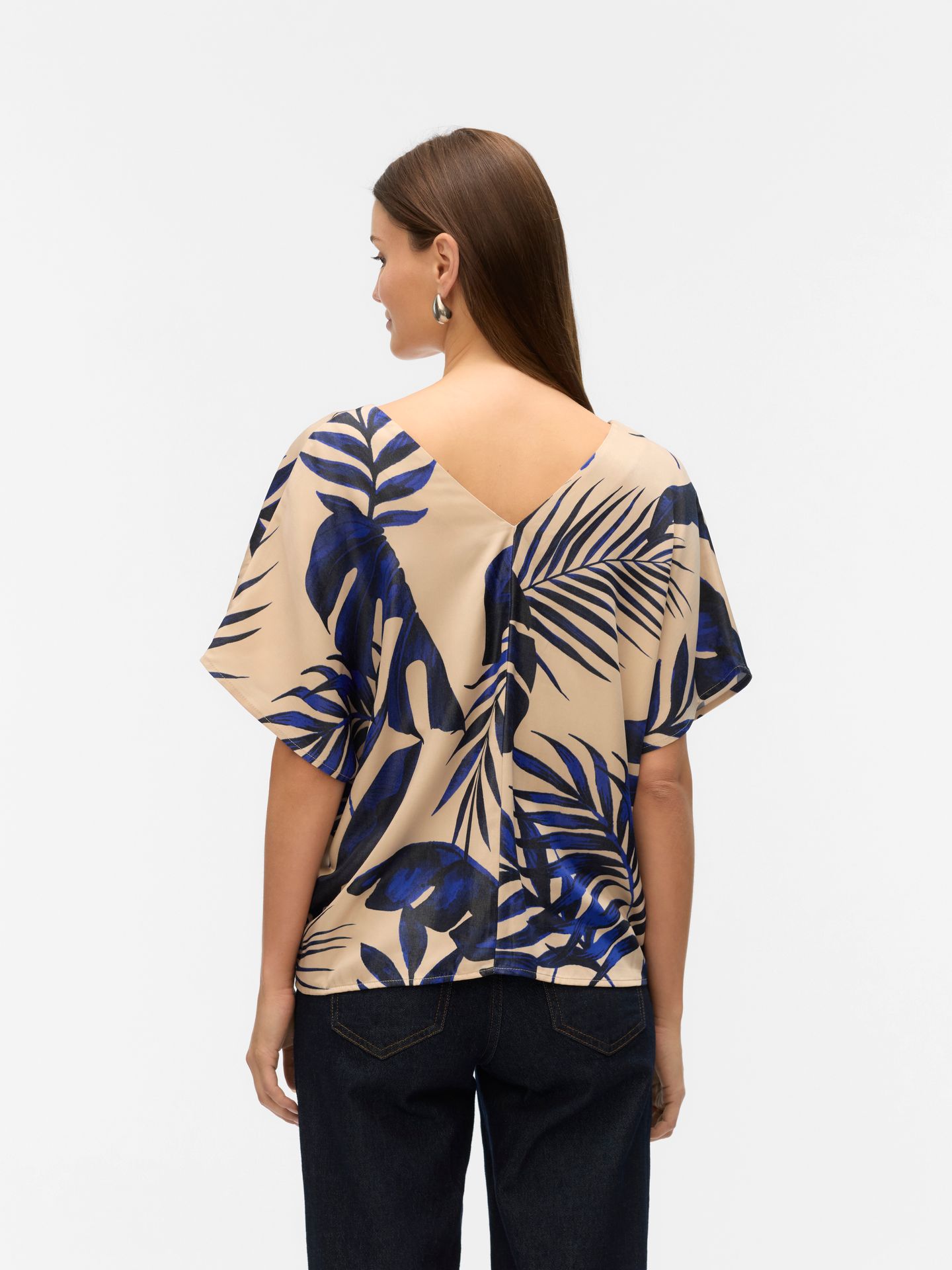 Vero Moda VMVINA WIDE TOP WVN GA LCS Cloud Dancer/Leaf 2900156581041