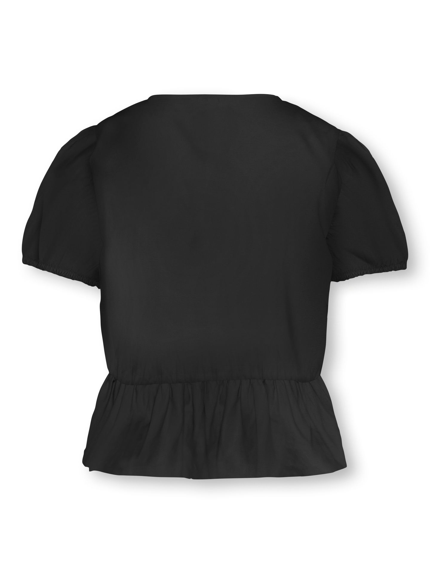 Only KOGCLARA LIFE S/S BOW SHIRT WVN NOO Black 00113335-EKA26011400000004