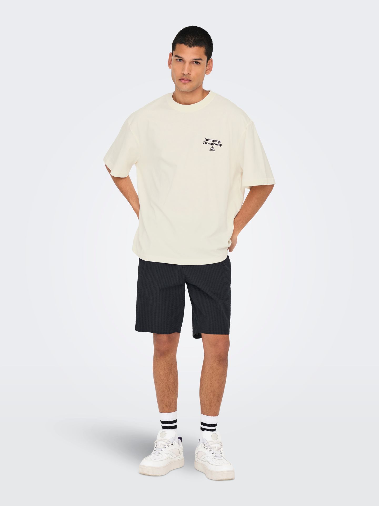 Only & Sons ONSMILO PASADENA OVS SS TEE Cloud Dancer/SUNDAYS 2900156591026