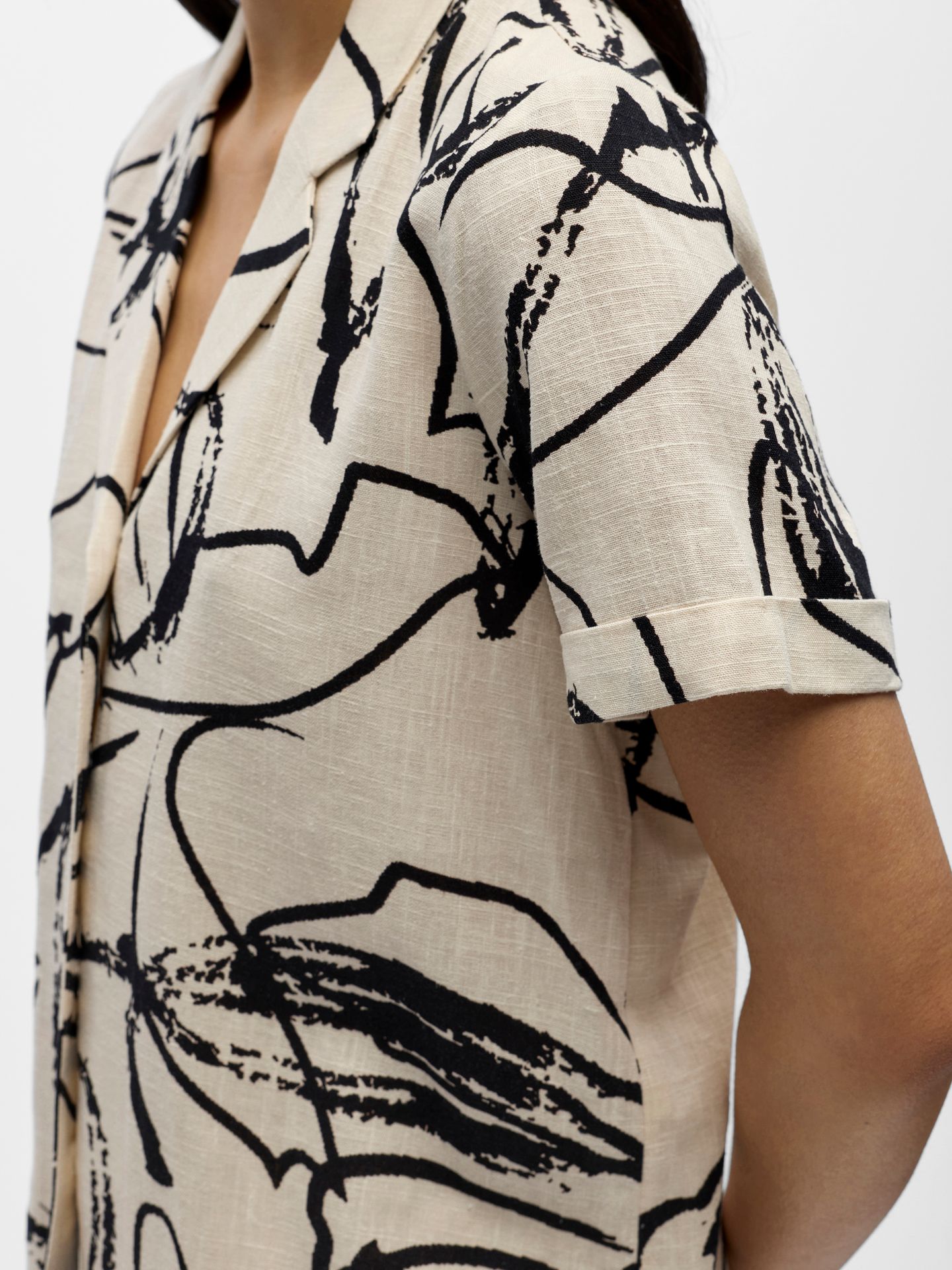 Object OBJSANNE S/S SHIRT AOP NOOS Sandshell/Cornflower blue flower co 2900165127049