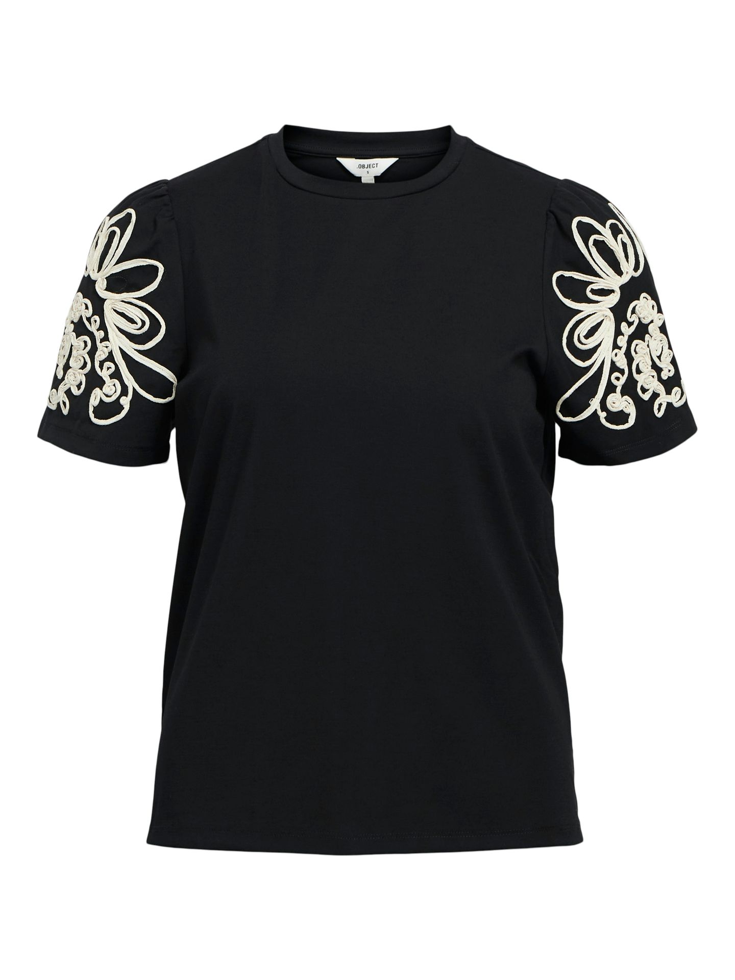 Object OBJCAROLINE JOANA SS TOP E DIV Black/Sandshell tape 00113464-EKA22000400000069