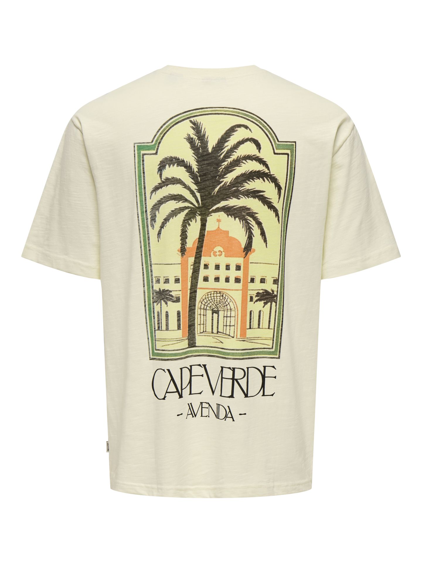 Only & Sons ONSLUIS PALM RLX SS TEE CS Antique White/ANTIQUE WHITE - CAP V 2900156853018