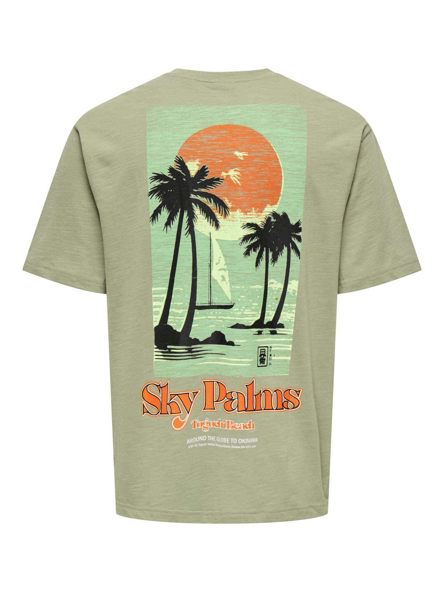 Only & Sons ONSLUIS PALM RLX SS TEE CS Laurel Oak/LAURAL OAK SKY PALMS 2900156854053