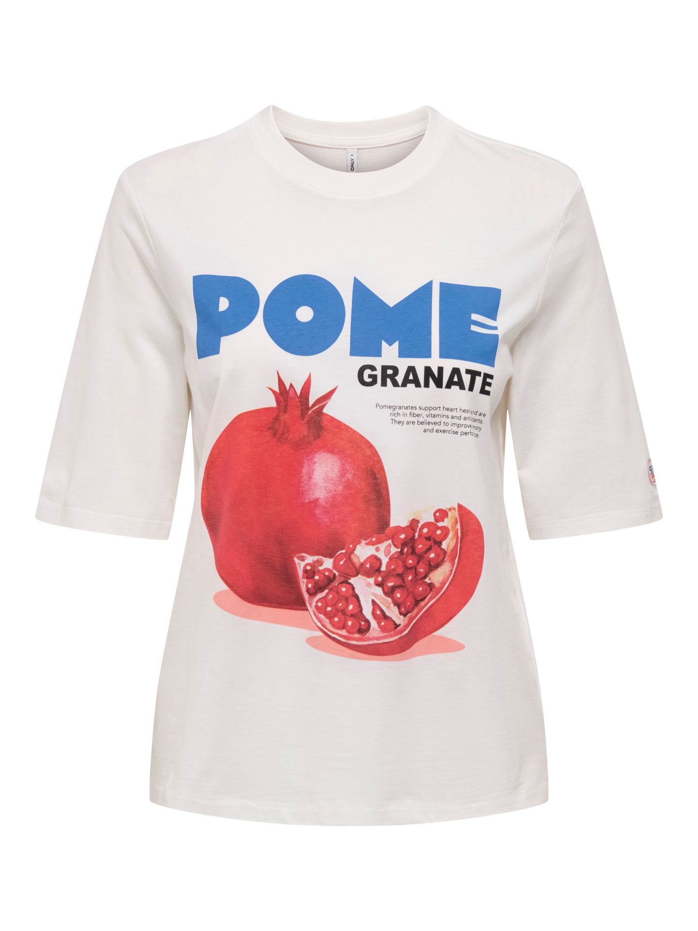 Only ONLPHOEBE S/S FRESH TOP BOX JRS Cloud Dancer/Pomegranate 00113467-EKA26011400000362